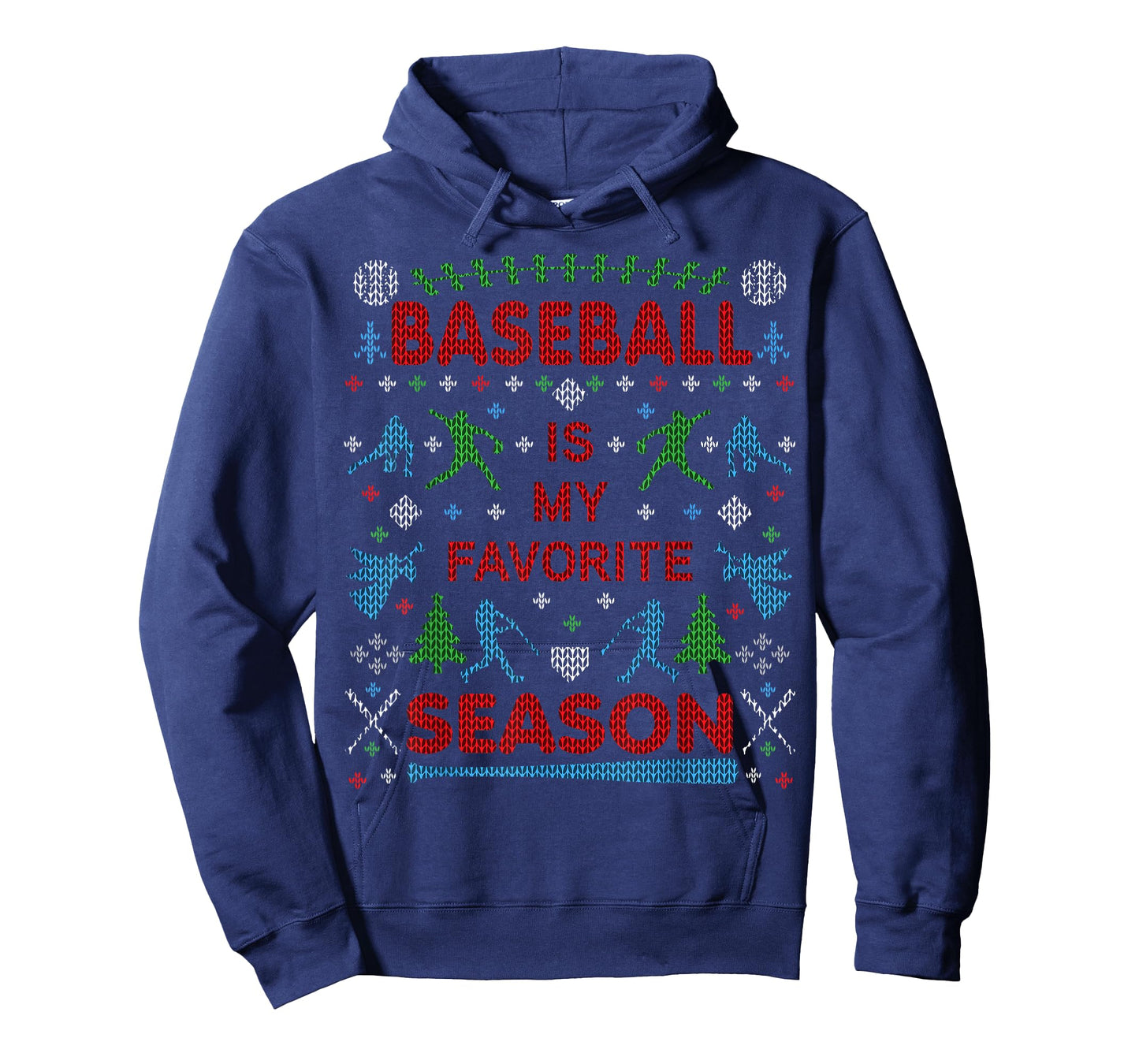 Funny Baseball Season Ugly Christmas Sweater Party Original T-Shirt