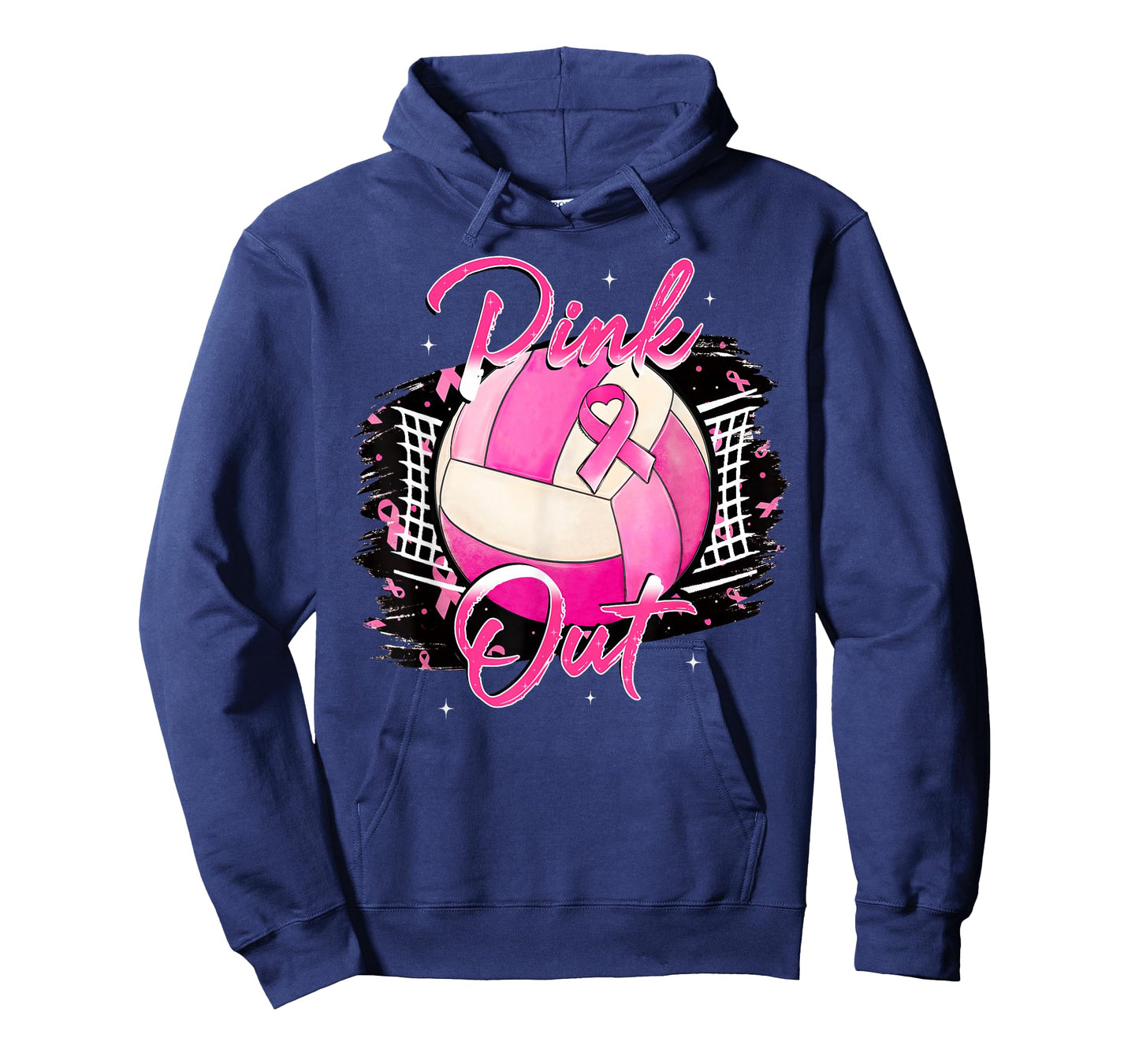 Volleyball Pink Out Breast Cancer Awareness Pink Ribbon T-Shirt