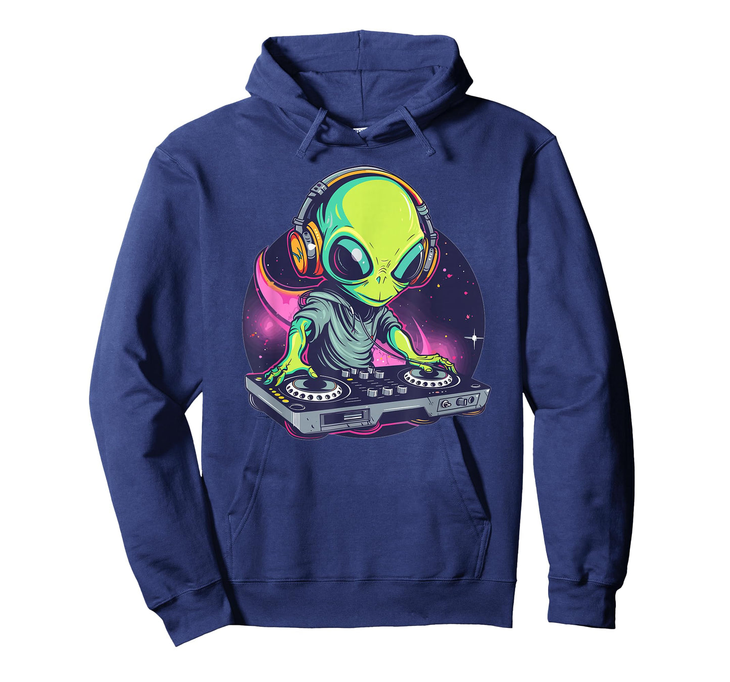 Cartoon Alien DJ T-Shirt