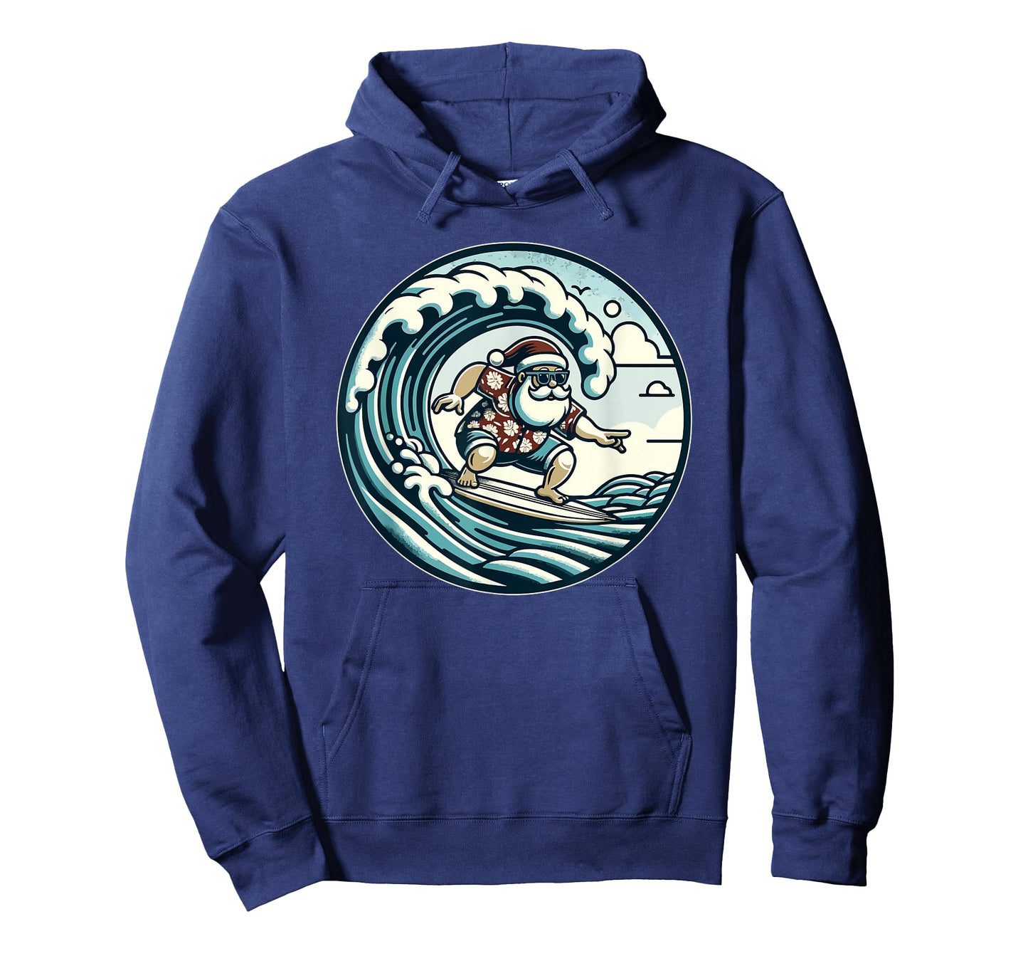 Santa Claus Hawaiian Surfing Christmas Aloha Tropical Xmas T-Shirt