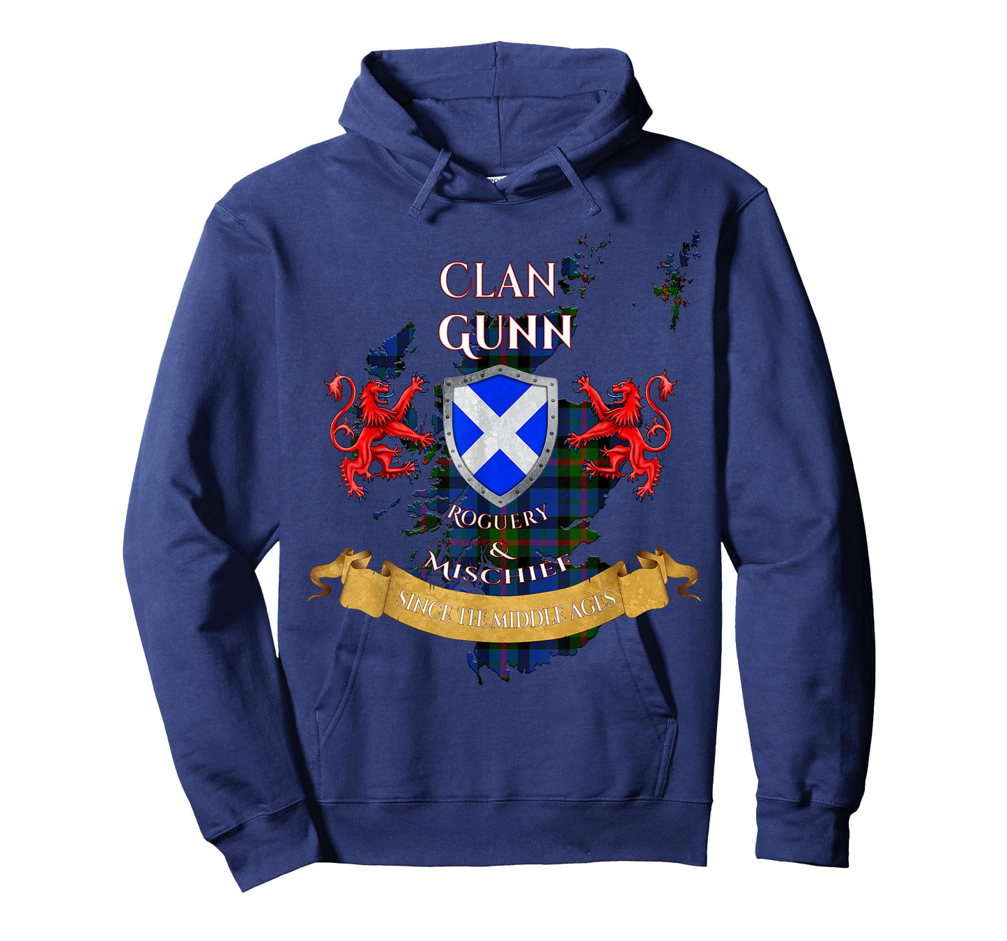 Gunn Scottish Family Clan Middle Ages Mischief T-Shirt
