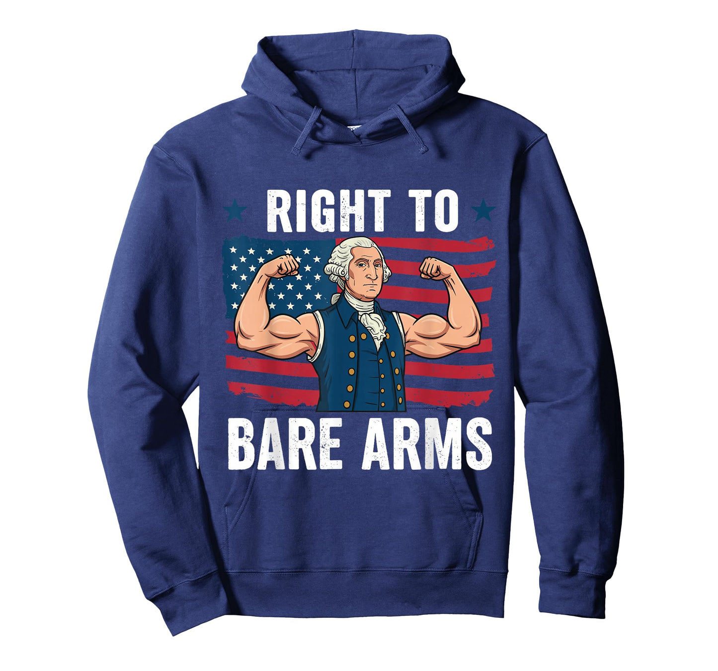 Right To Bare Arms George Washington Funny 4th Of July Gym T-Shirt