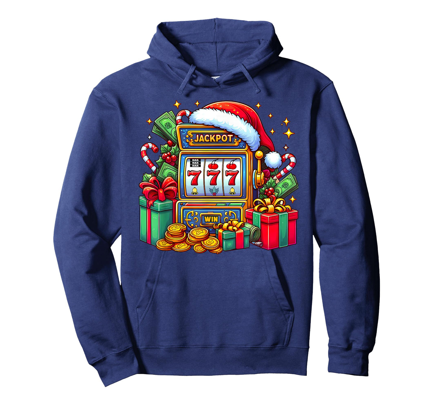 Christmas Slot Machine Casino Lucky Winner Xmas Big Jackpot T-Shirt
