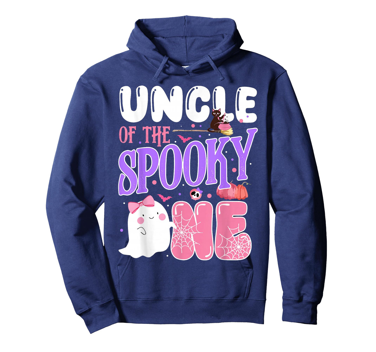 Uncle Of The Spooky One 1st Birthday Halloween Pink Ghost T-Shirt