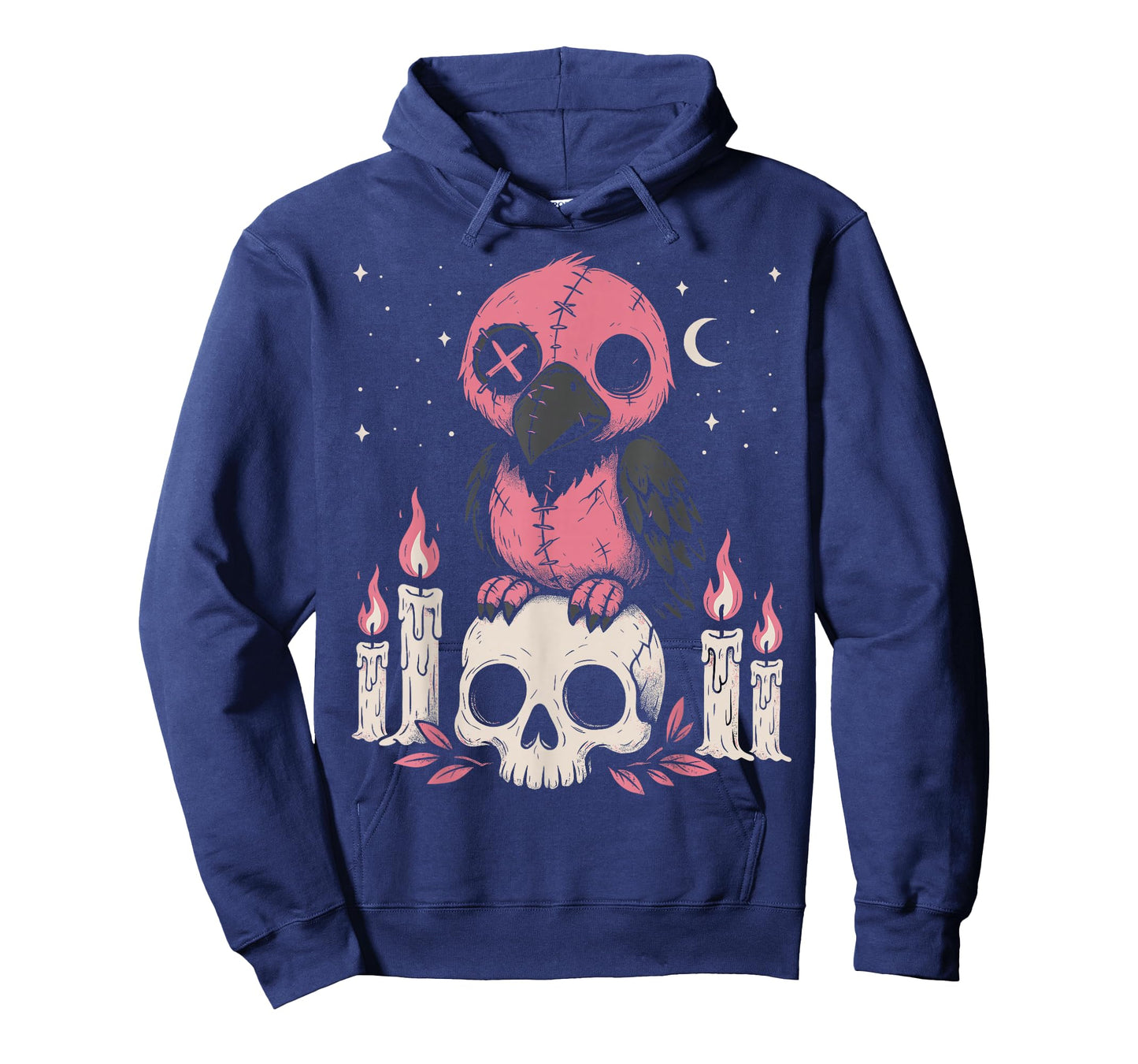 Creepy Cute Pastel Goth Crow Gothic Kawaii Raven Skull T-Shirt