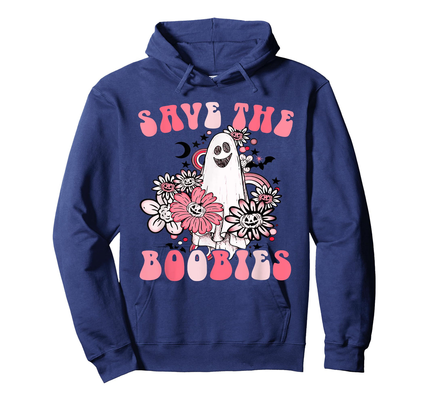 Boobees Breast Cancer Boho Groovy Ghost Save The Boo bees T-Shirt
