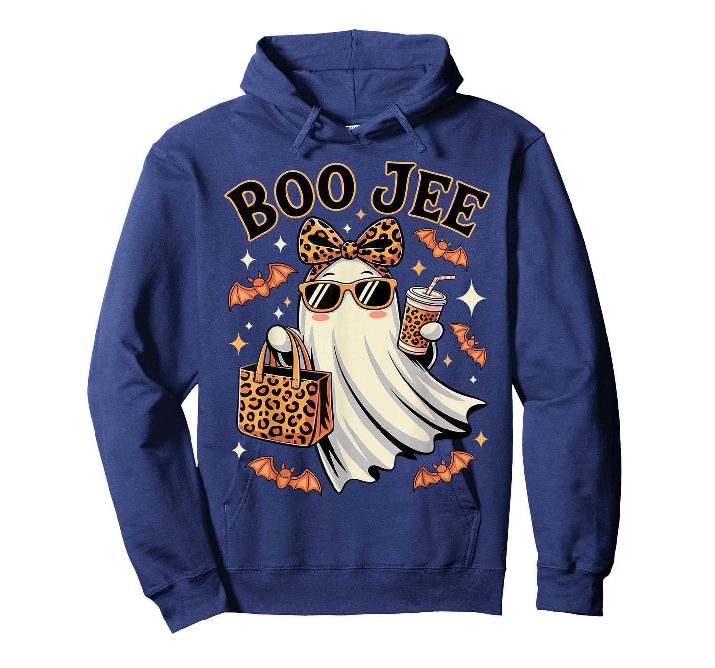 Coquette Leopard Ghost Coffee Boo JEE Halloween Boujee Ghost T-Shirt