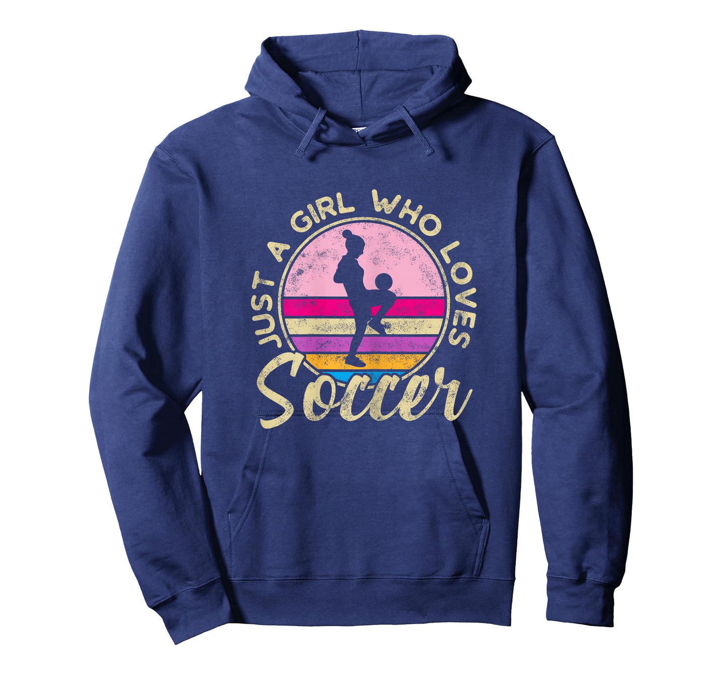 Just a Girl who loves Soccer Women Retro Vintage Soccer T-Shirt