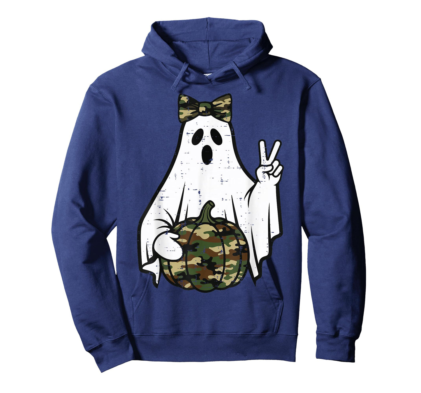 Halloween Ghost Camo Pumpkin Peace Costume Women Girls Kids T-Shirt