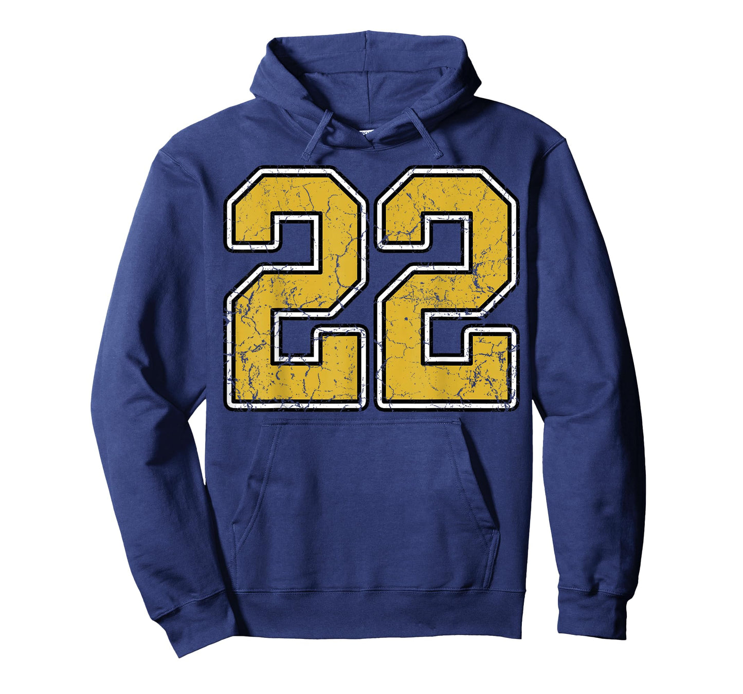 Old Gold Black White Sports Number 22 Jersey Uniform Player T-Shirt