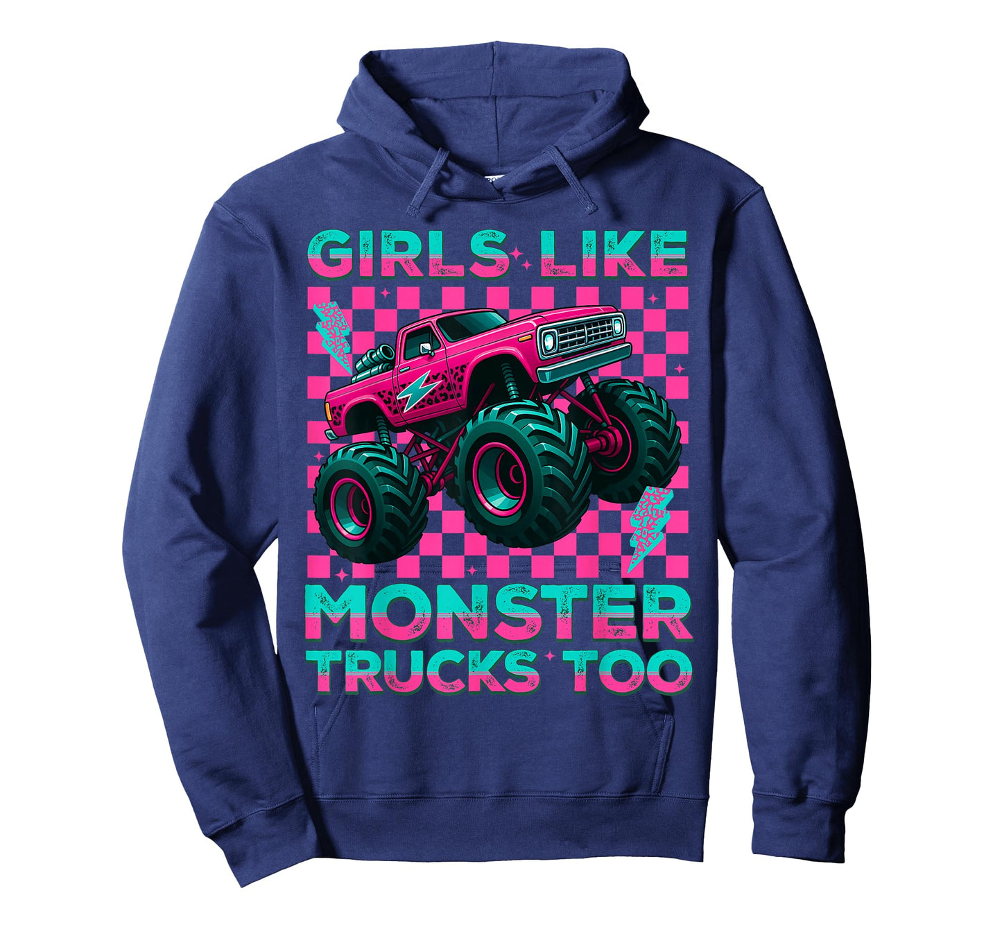 Funny Monster Truck Girls Like Monster Trucks Too Girl Teen T-Shirt