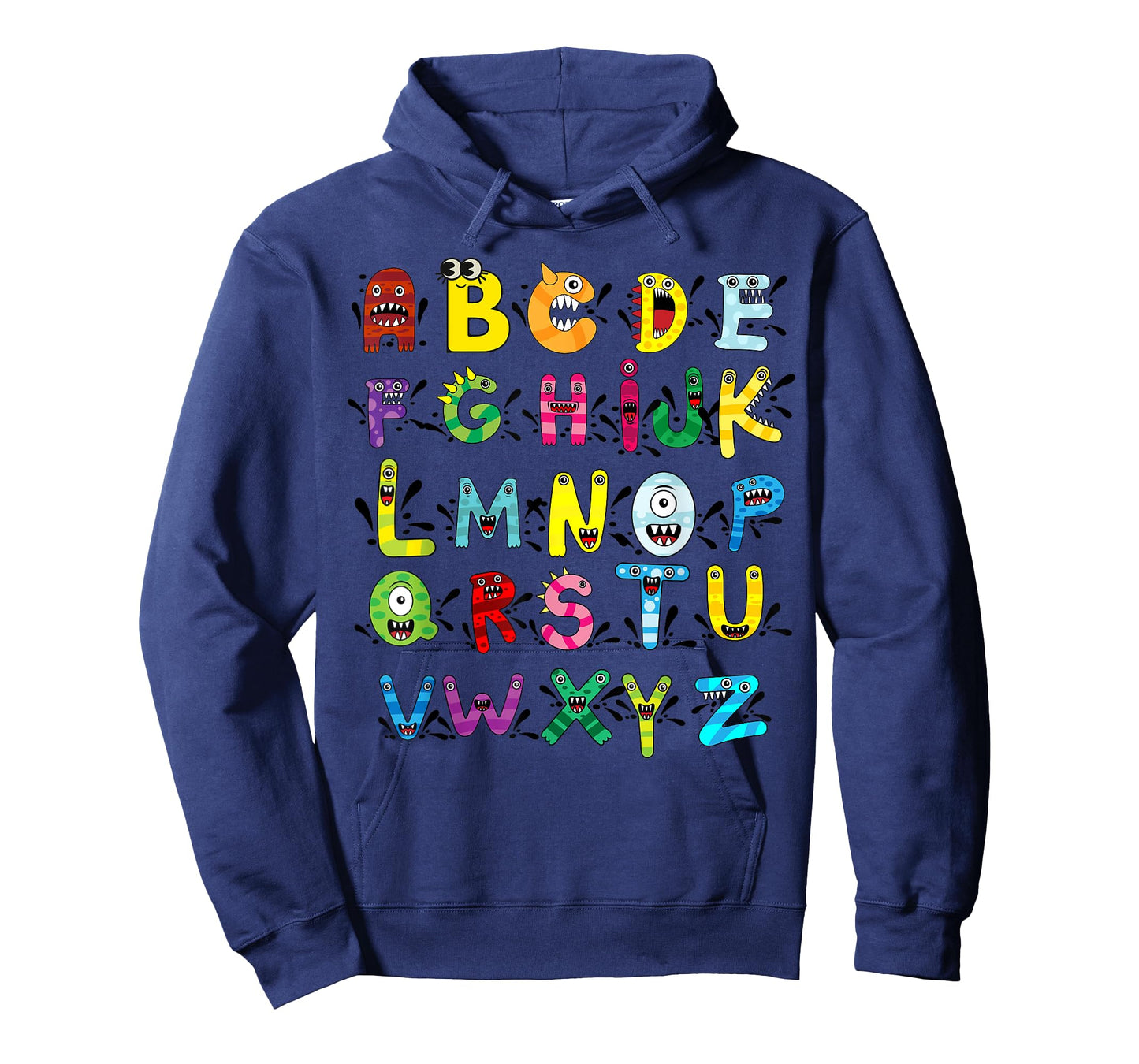 ABC Cute Monster Alphabet Halloween Teacher Costume Kids T-Shirt