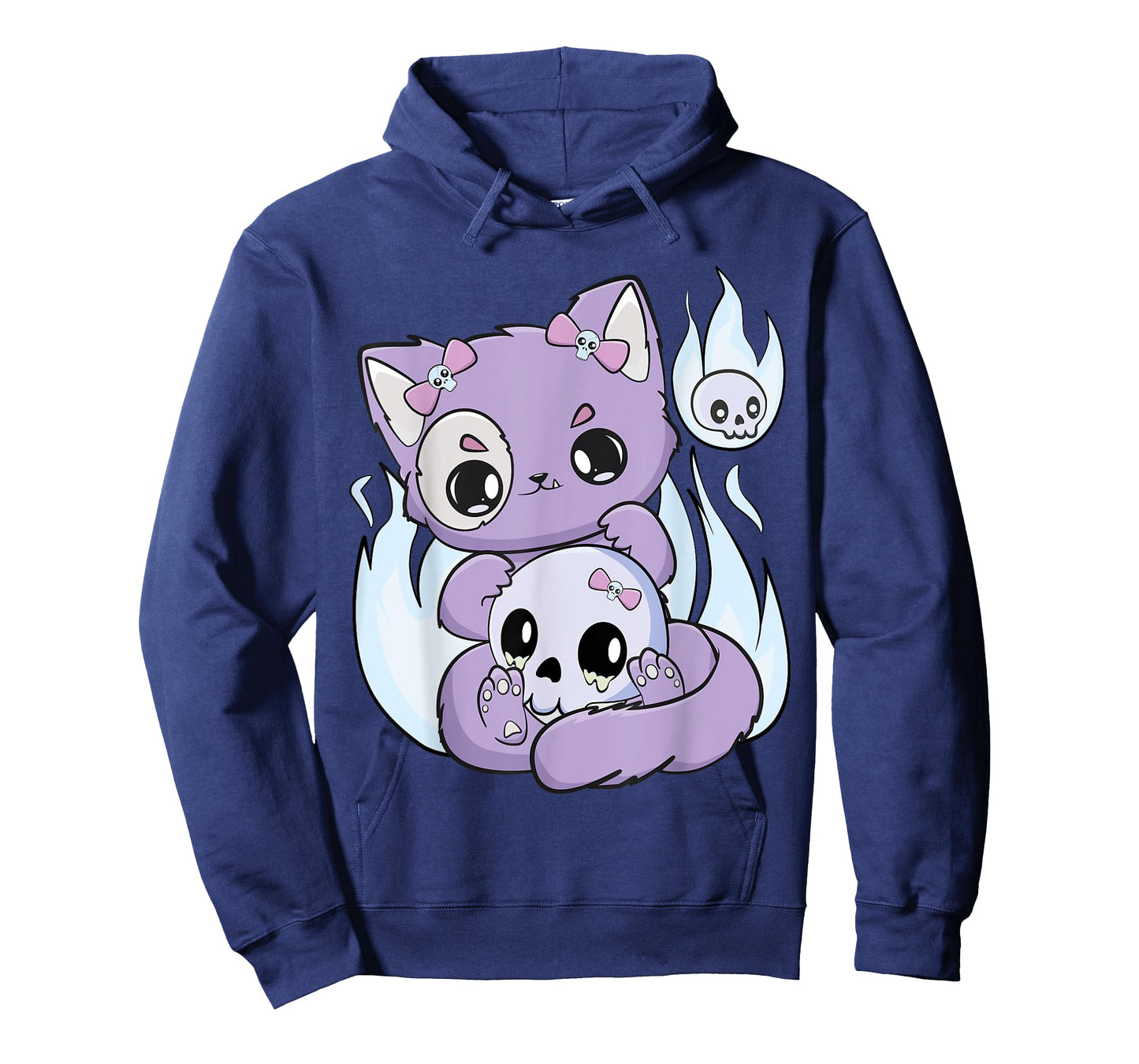 Black Cat Yami Kawaii Cute Creepy Skull Feline Pastel Grunge Men Women Girls Kids T-Shirt