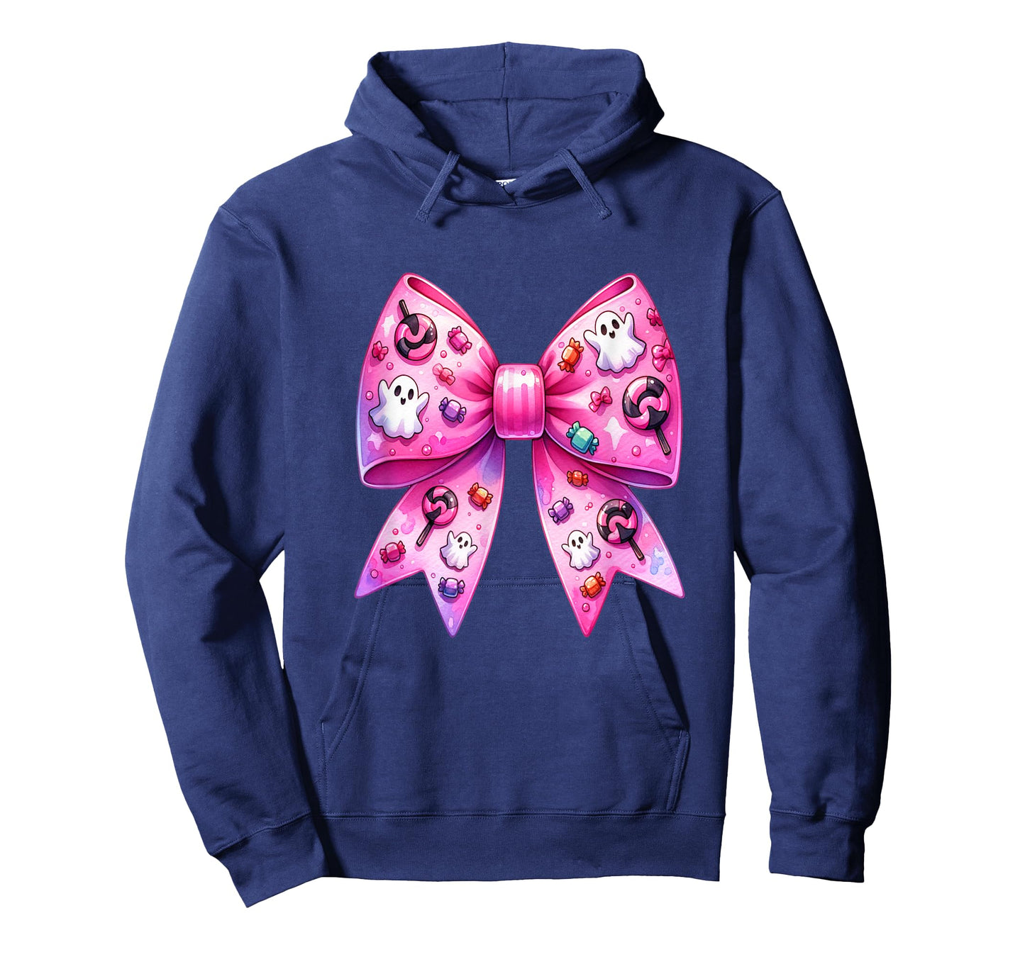 Coquette Bow Pink Ghost Halloween Spooky Women Girls T-Shirt