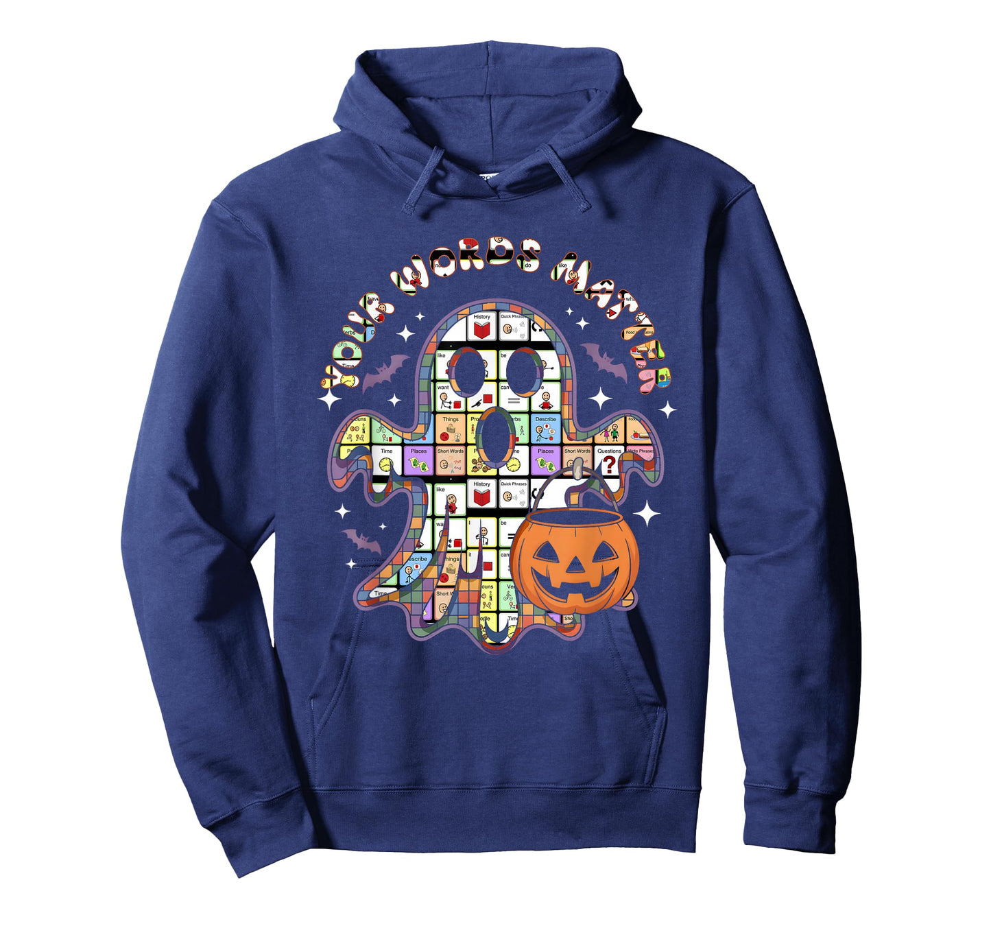 Your Word Matter SLP Speech Therapy AAC Ghost Halloween T-Shirt