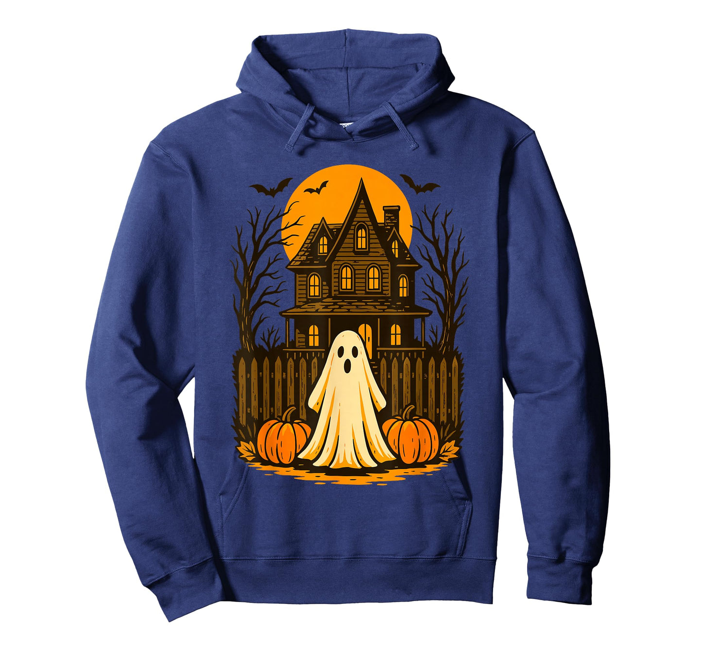 Vintage Ghost Boo Haunted House Halloween Design T-Shirt