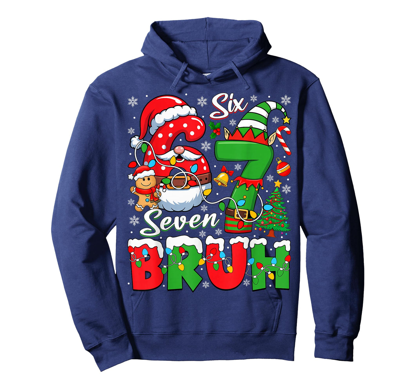 Funny Bruh Six Seven 6 7 Meme Christmas 67 Boy Girl Kids T-Shirt