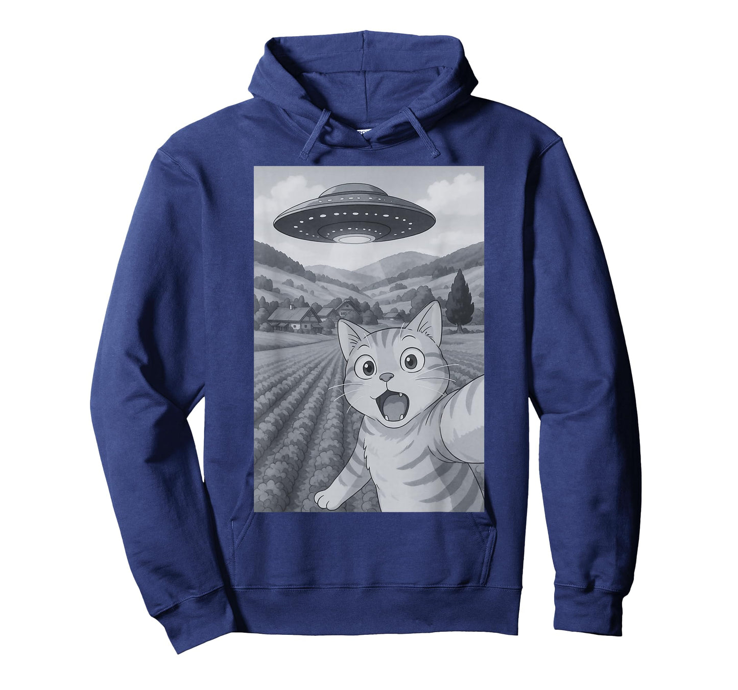 Cat Selfie With UFOs Alien UFO T-Shirt