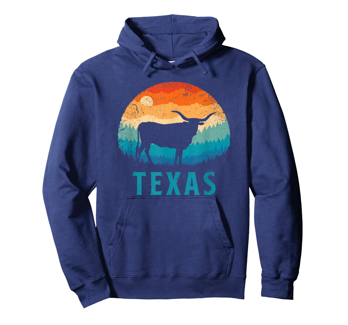 Texas Longhorn Cow Vintage Texan Cattle Herd Retro Lone Star T-Shirt