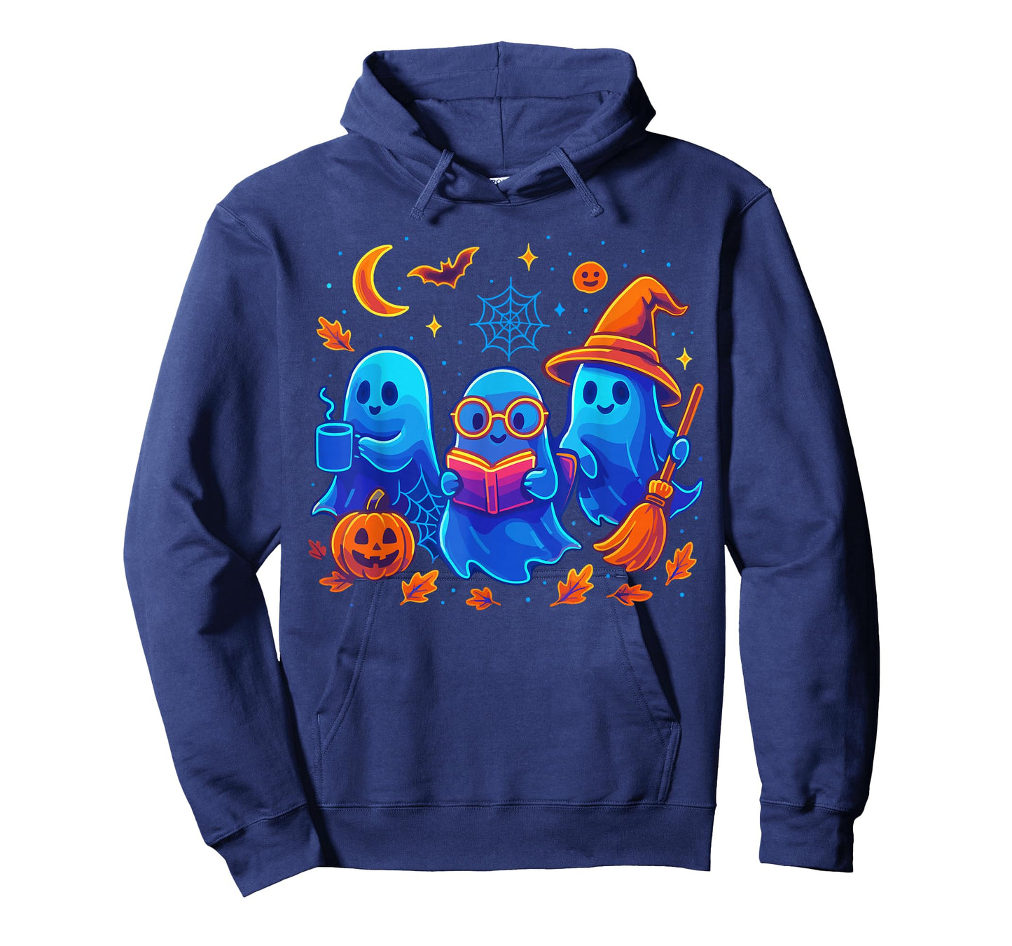 Little Ghost Coffee Tee, Spooky Season Ghost Reading Book T-Shirt