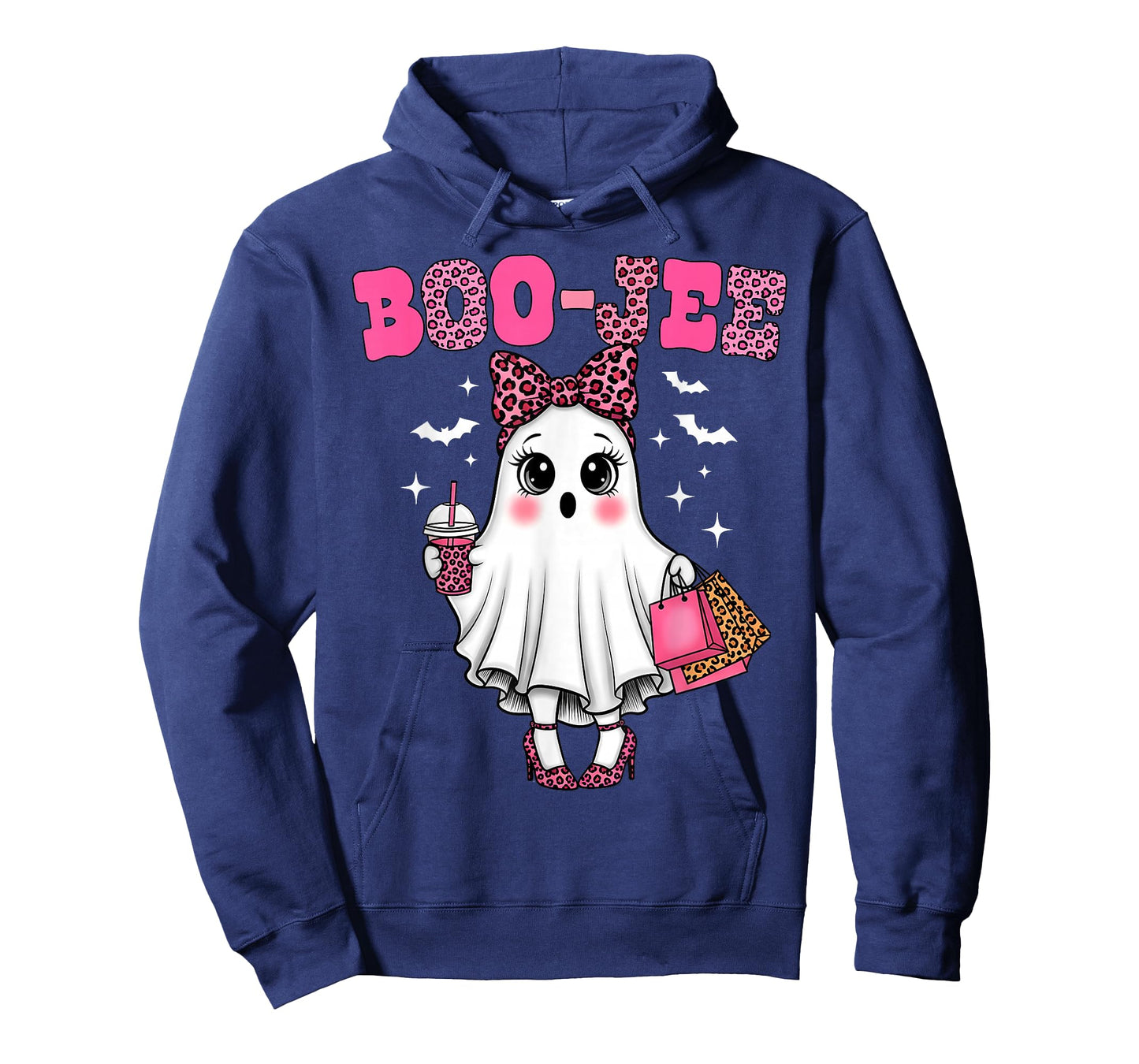 Coquette Leopard Ghost Coffee Boo-JEE Halloween Boujee Ghost T-Shirt
