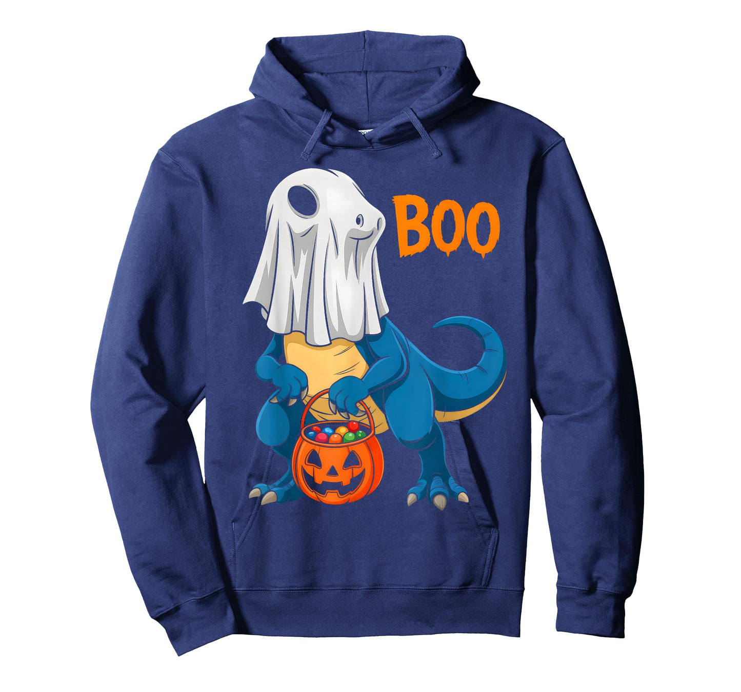 Dinosaur T Rex Boo Ghost Pumpkin Halloween Costume Boys Kids T-Shirt