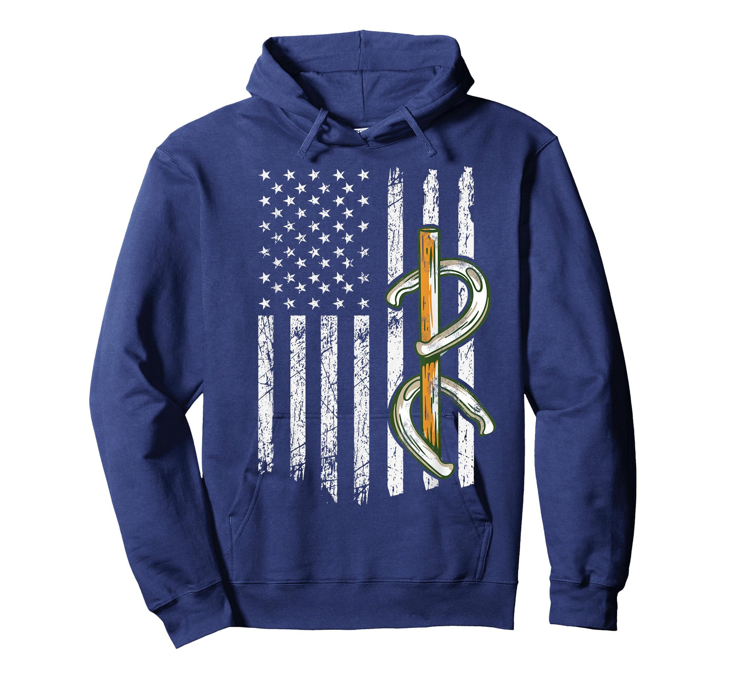 Horseshoe pitching usa flag horseshoe throwing game patriot T-Shirt