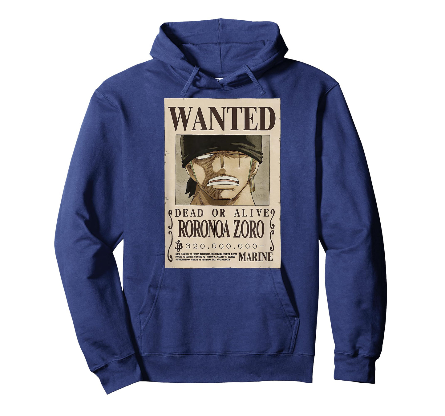 One Piece Anime Roronoa Zoro Wanted Poster T-Shirt