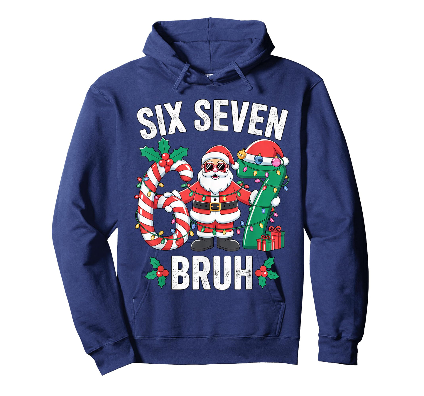 67 Six Seven Burh Christmas 6 7 Meme Pajamas Gen Alpha Slang T-Shirt