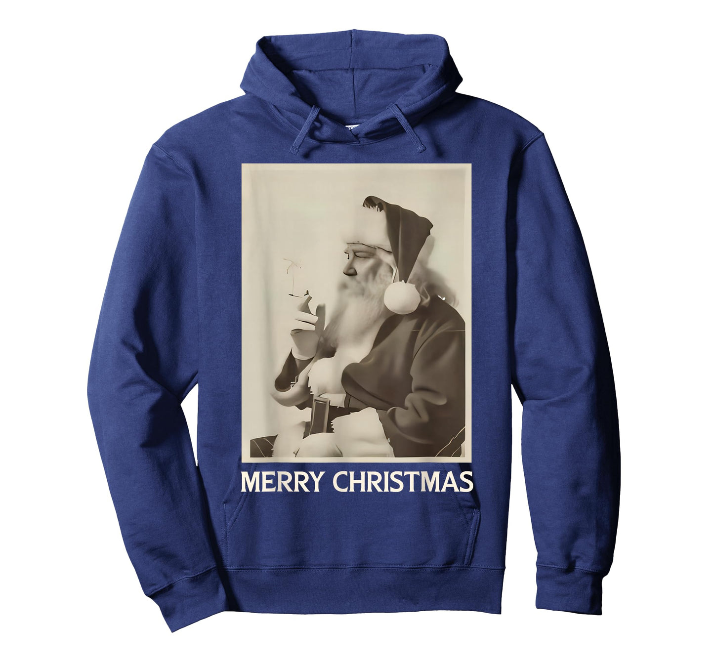 Vintage Funny Smoking Santa Claus Christmas Merry Christmas T-Shirt