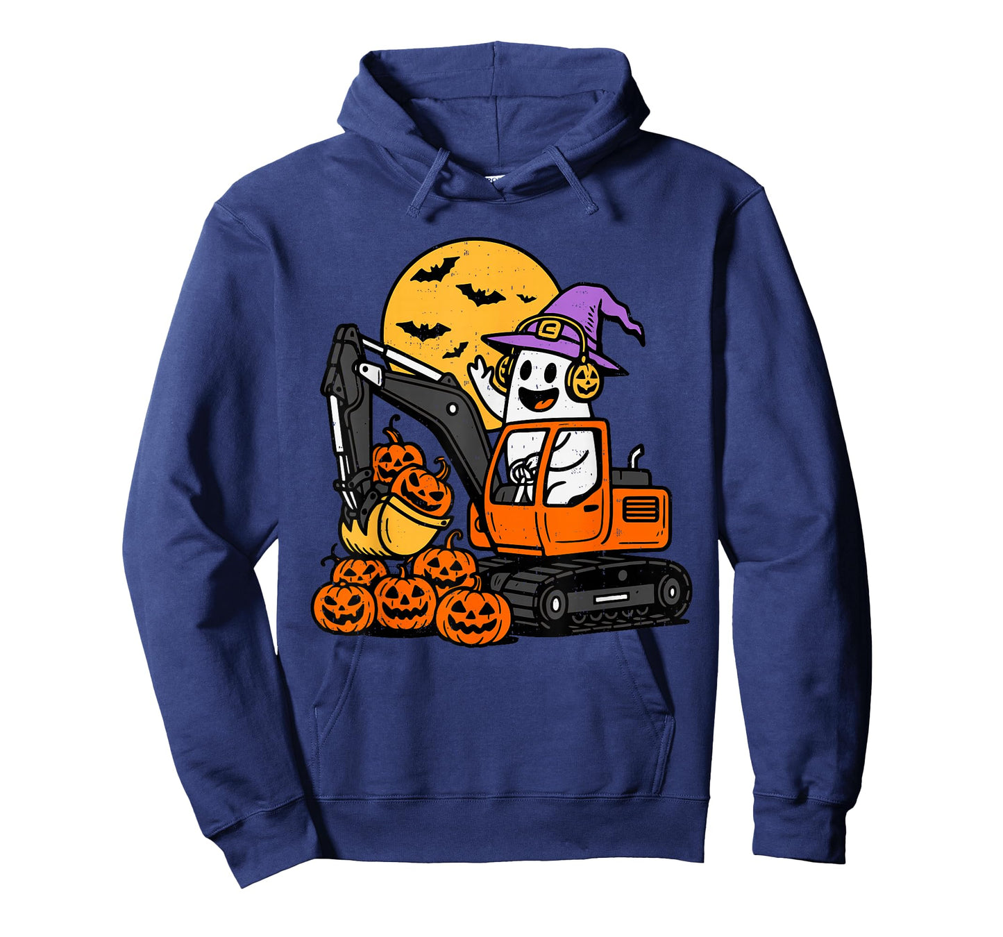 Ghost Excavator Construction Halloween Costume Toddler Kids T-Shirt