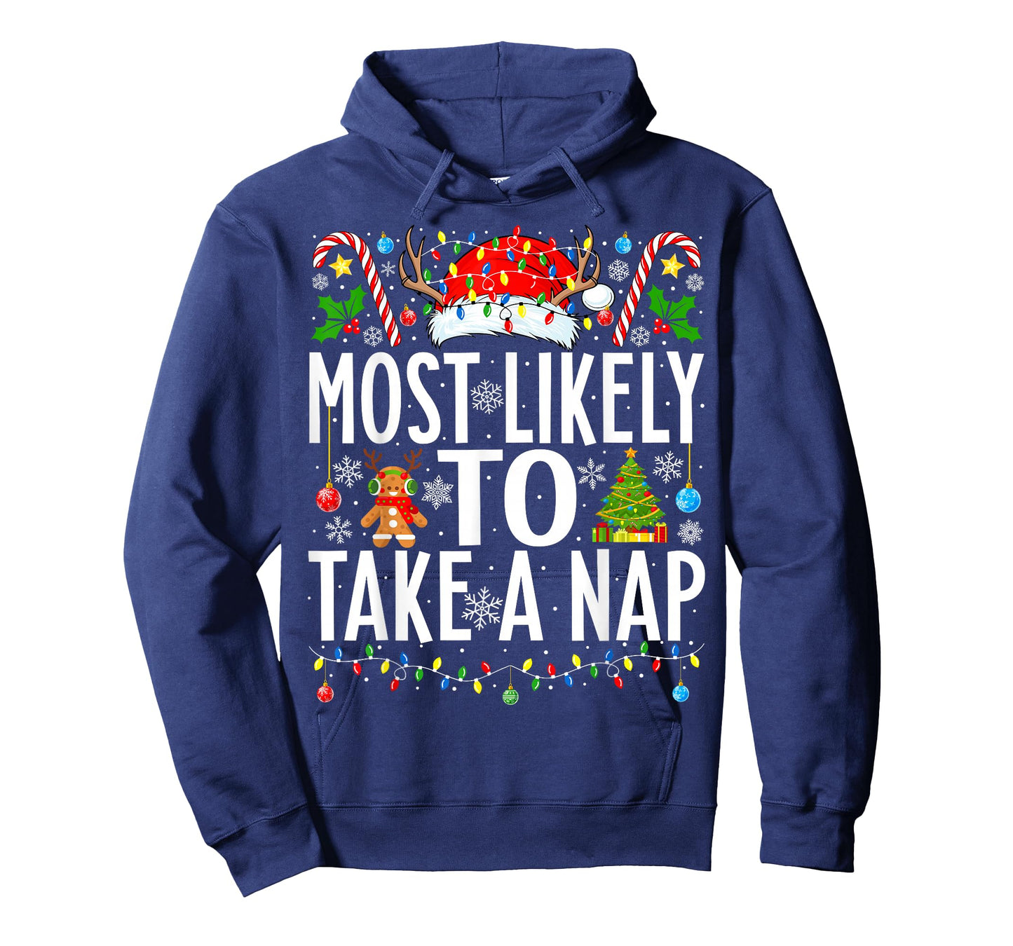 Most Likely To Take A Nap Santa Funny Xmas Family Christmas T-Shirt