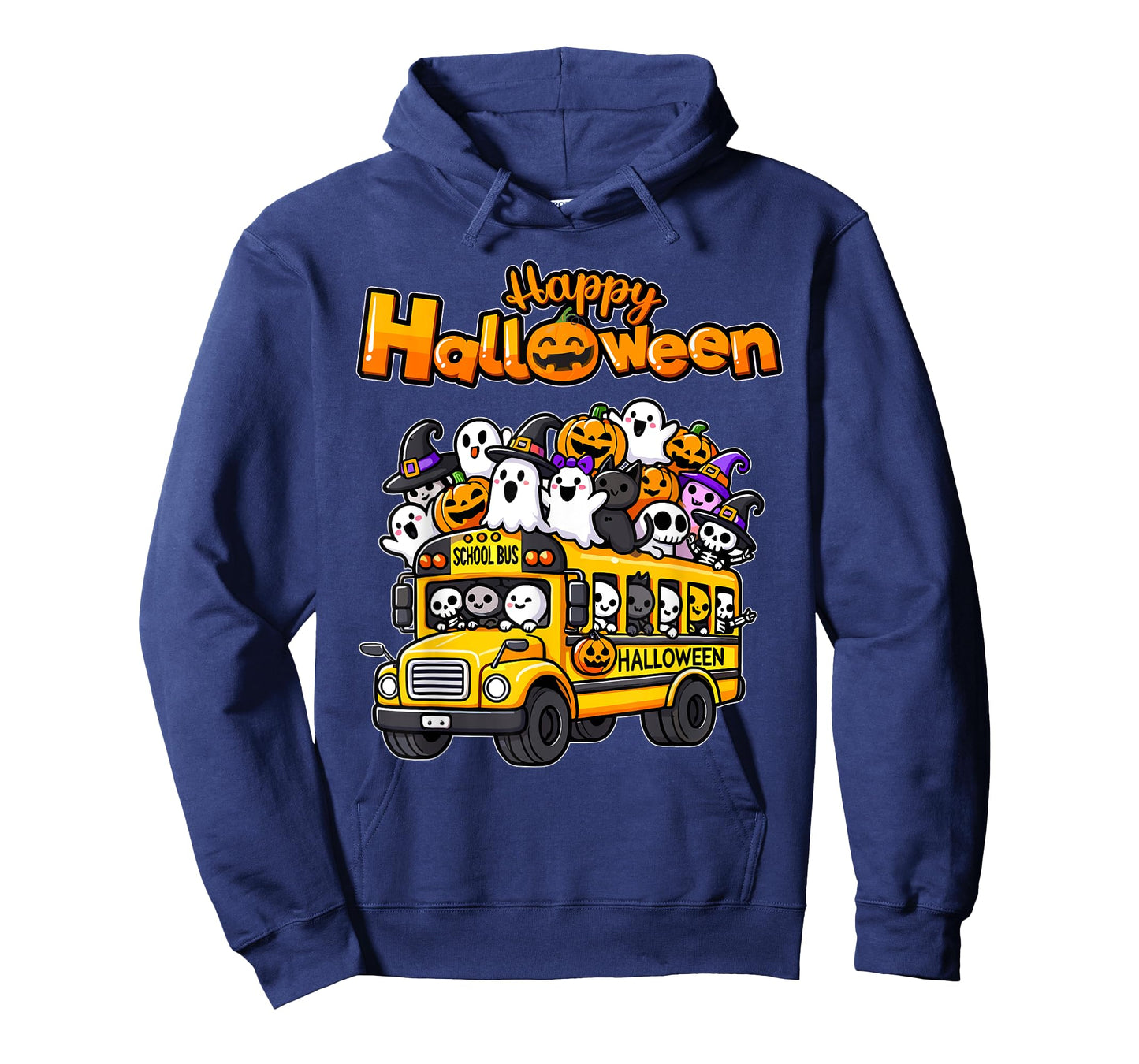 Teacher Halloween School Bus Driver Cute Ghost Witch Party T-Shirt