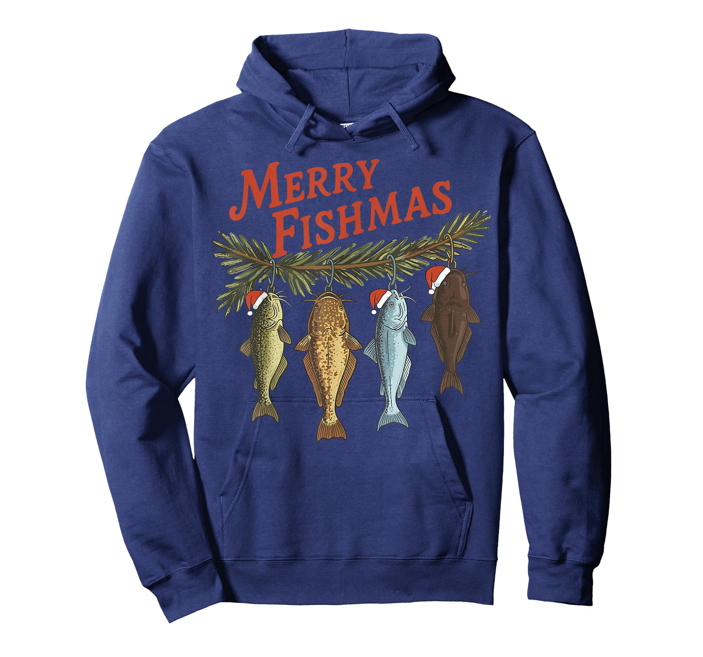 Merry Fishmas Santa Fishing Funny Fisherman Christmas T-Shirt