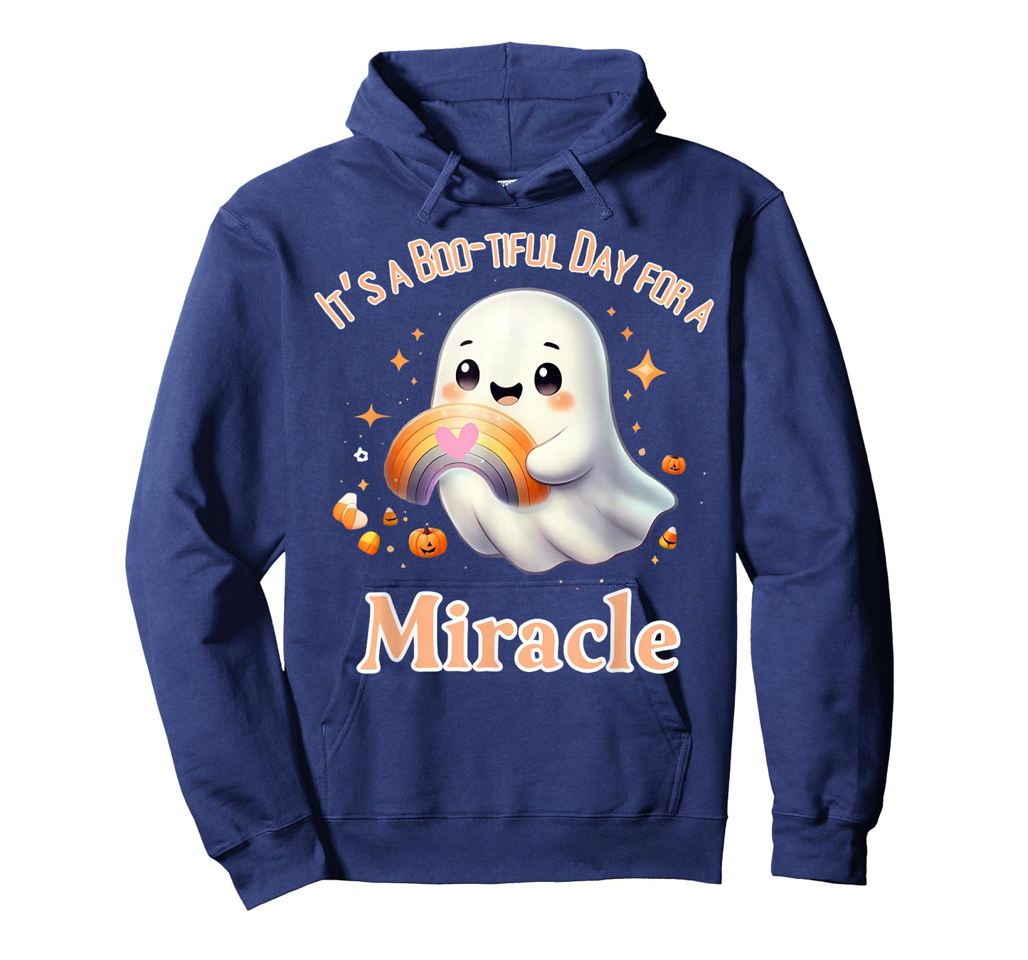 It's A Boo-Tiful Day for A Miracle Cute Ghost Halloween IVF T-Shirt