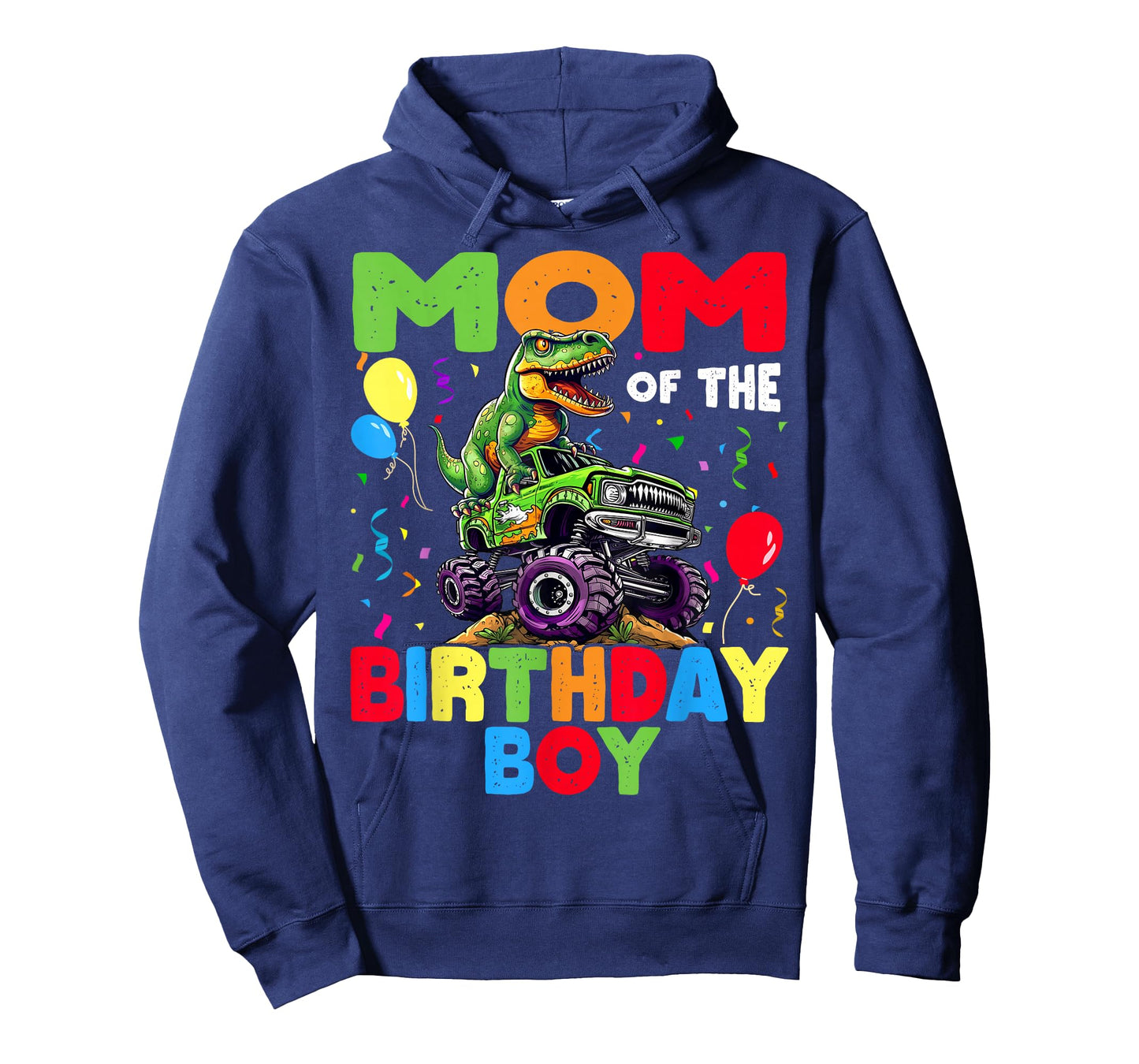 Mom Of The Birthday Boy Dinosaur T-Rex Monster Truck T-Shirt