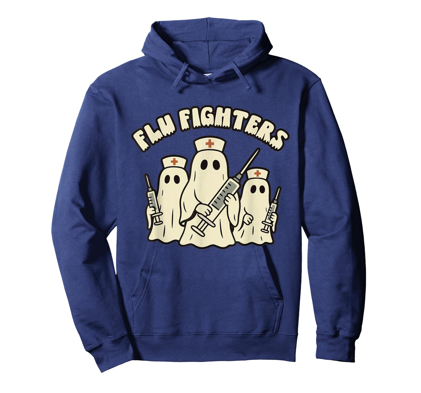 Retro Nurse Halloween Ghosts Flu Fighters ED PEDS RN T-Shirt