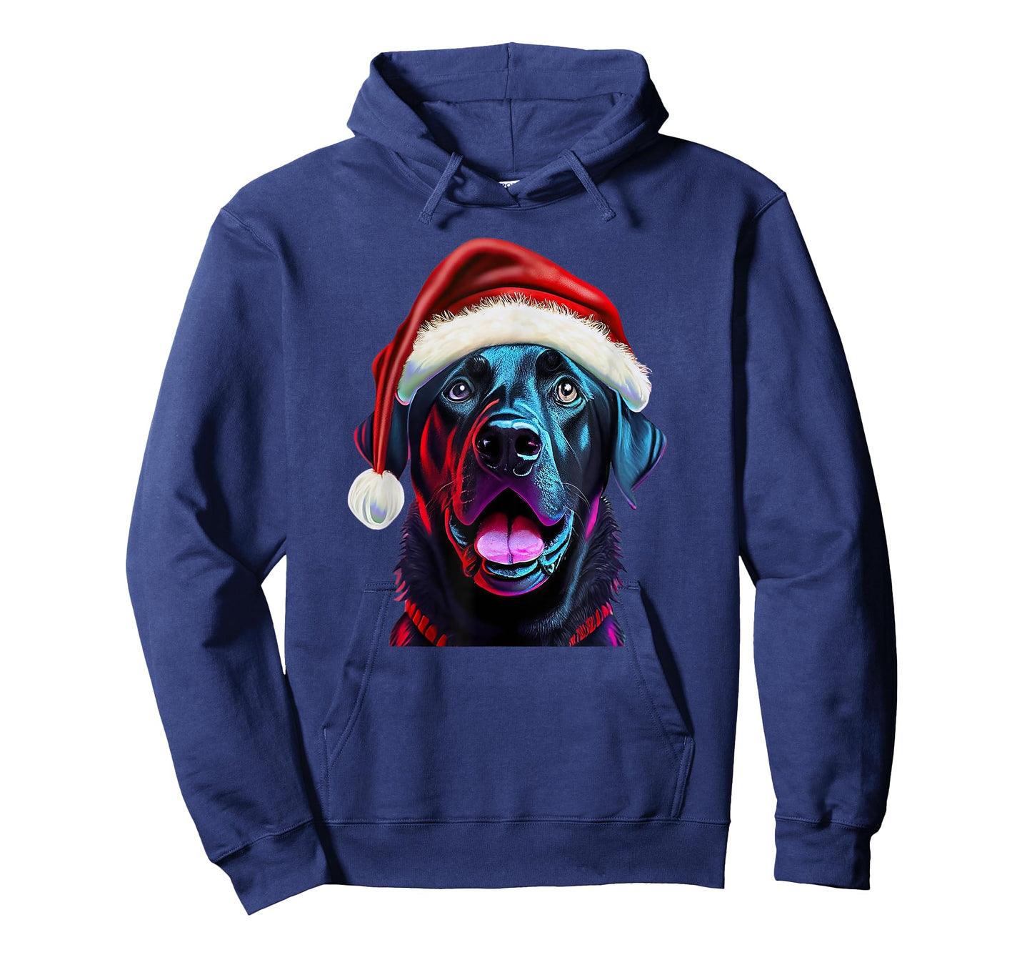Black Lab Christmas Magic: Labrador in Santa Hat T-Shirt