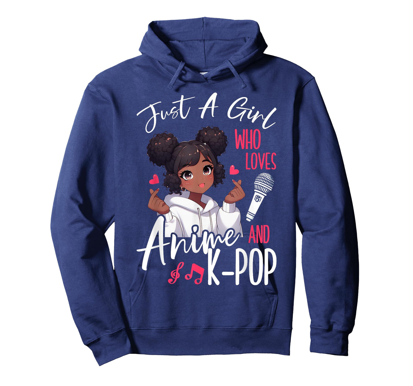 Just A Girl Who Loves Anime and K-Pop African American Afro T-Shirt
