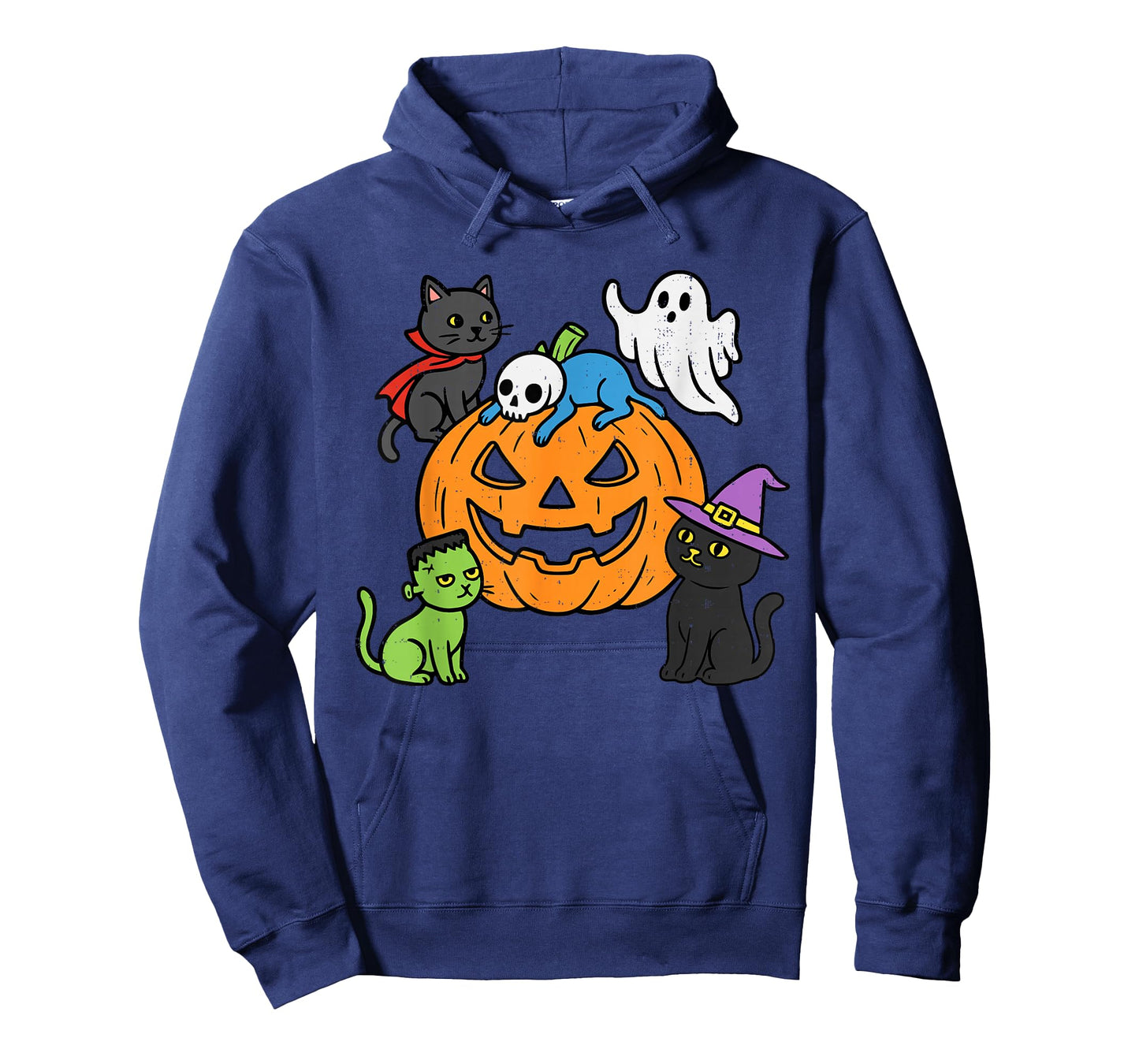 Halloween Cats Pumpkin Witch Vampire Spooky Kitty Costume T-Shirt
