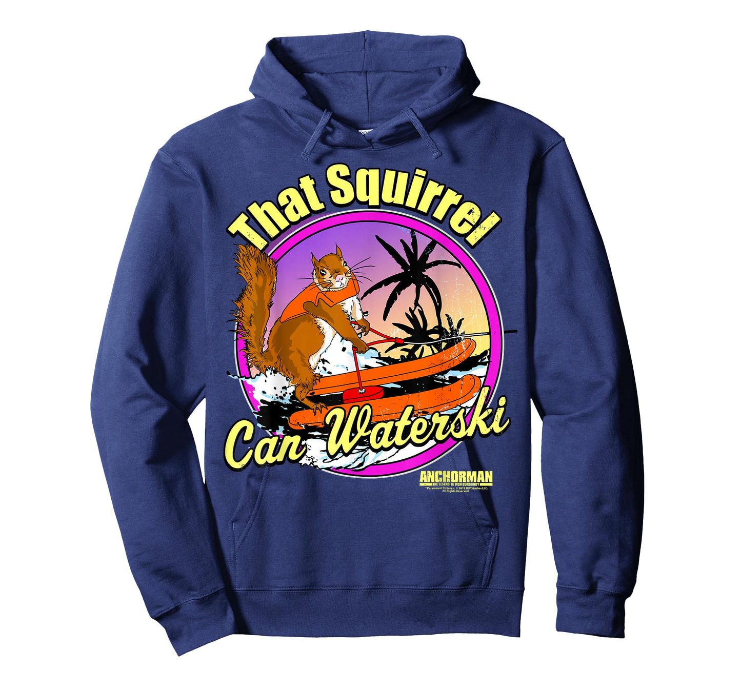 Anchorman That Squirrel Can Waterski Purple Circle T-Shirt