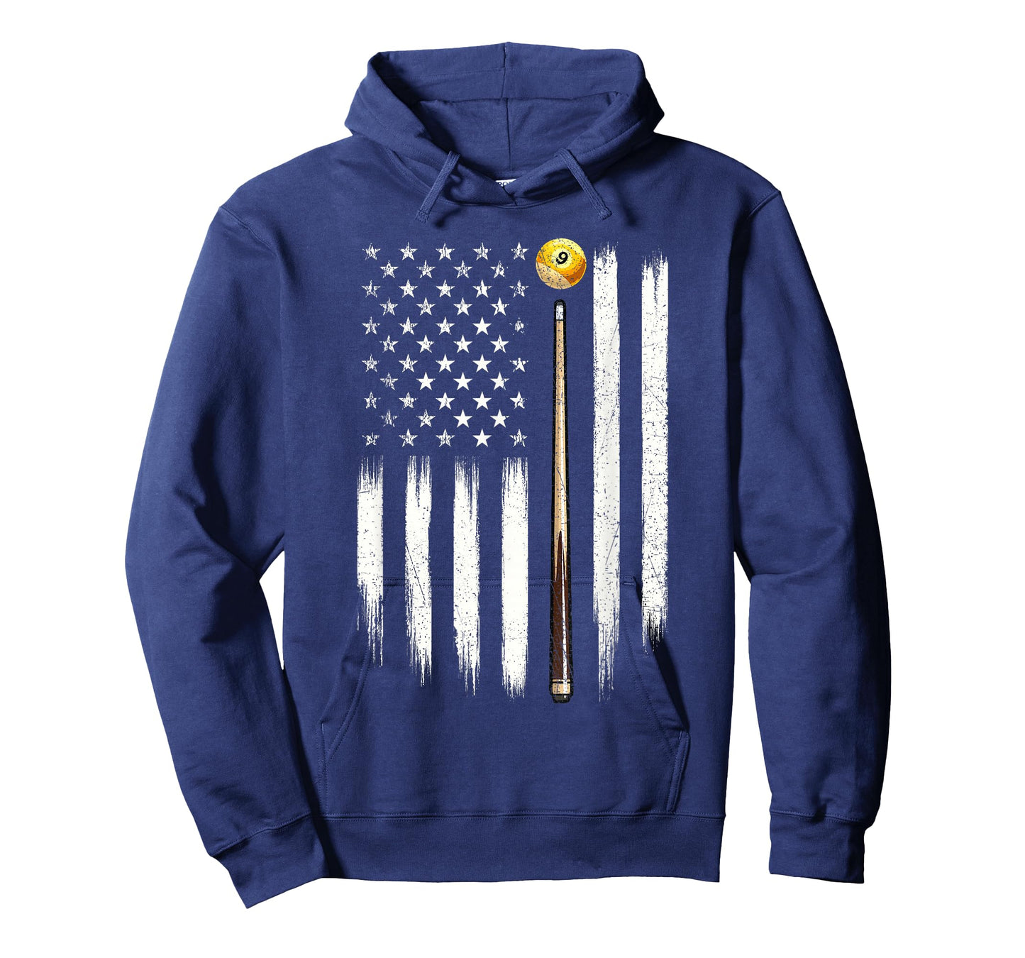 Billiard US Flag - 8 Ball Billiard Game Pool Player T-Shirt