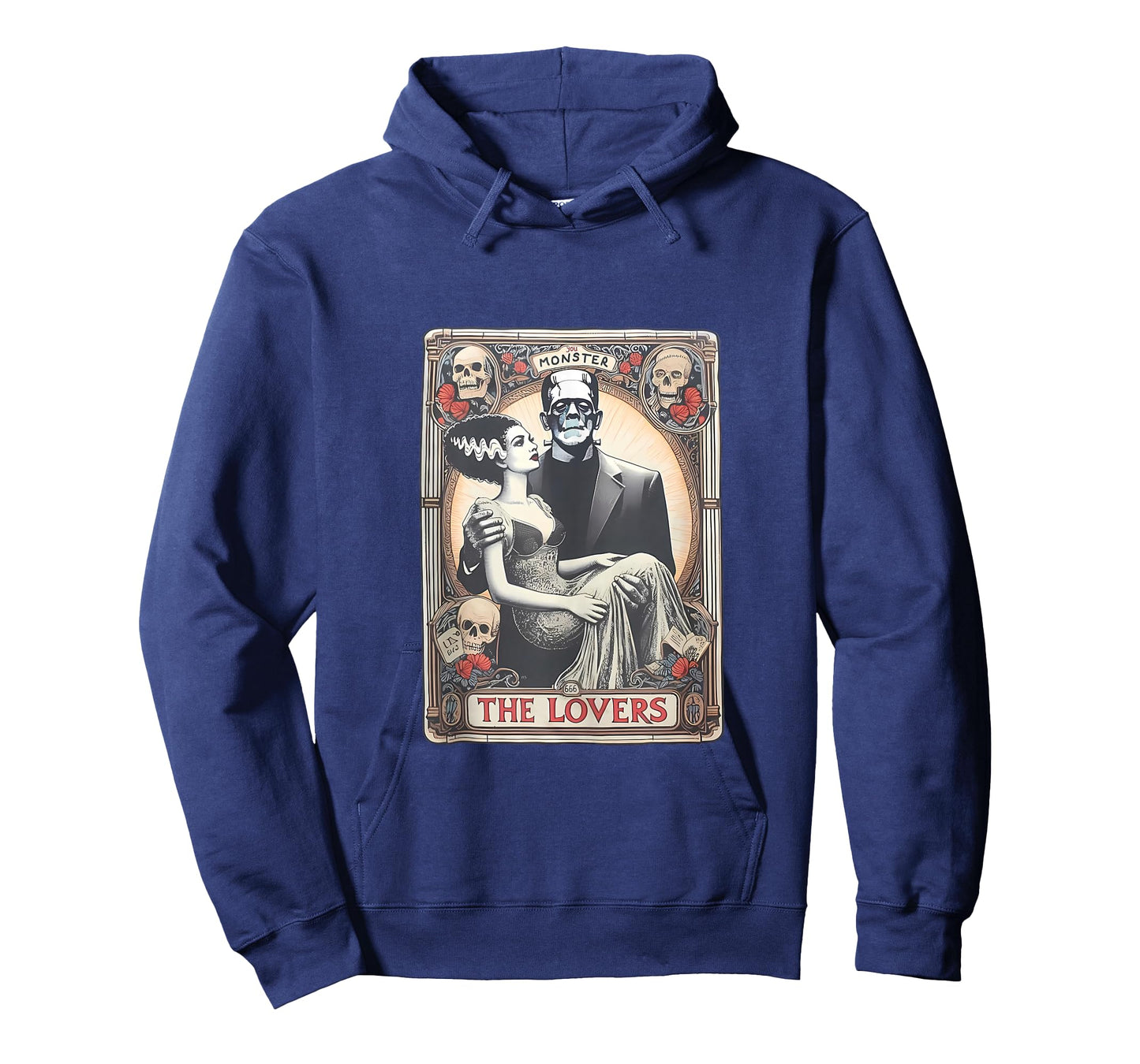 Retro Halloween Frankenstein Lovers Tarot Card Halloween Tank Top