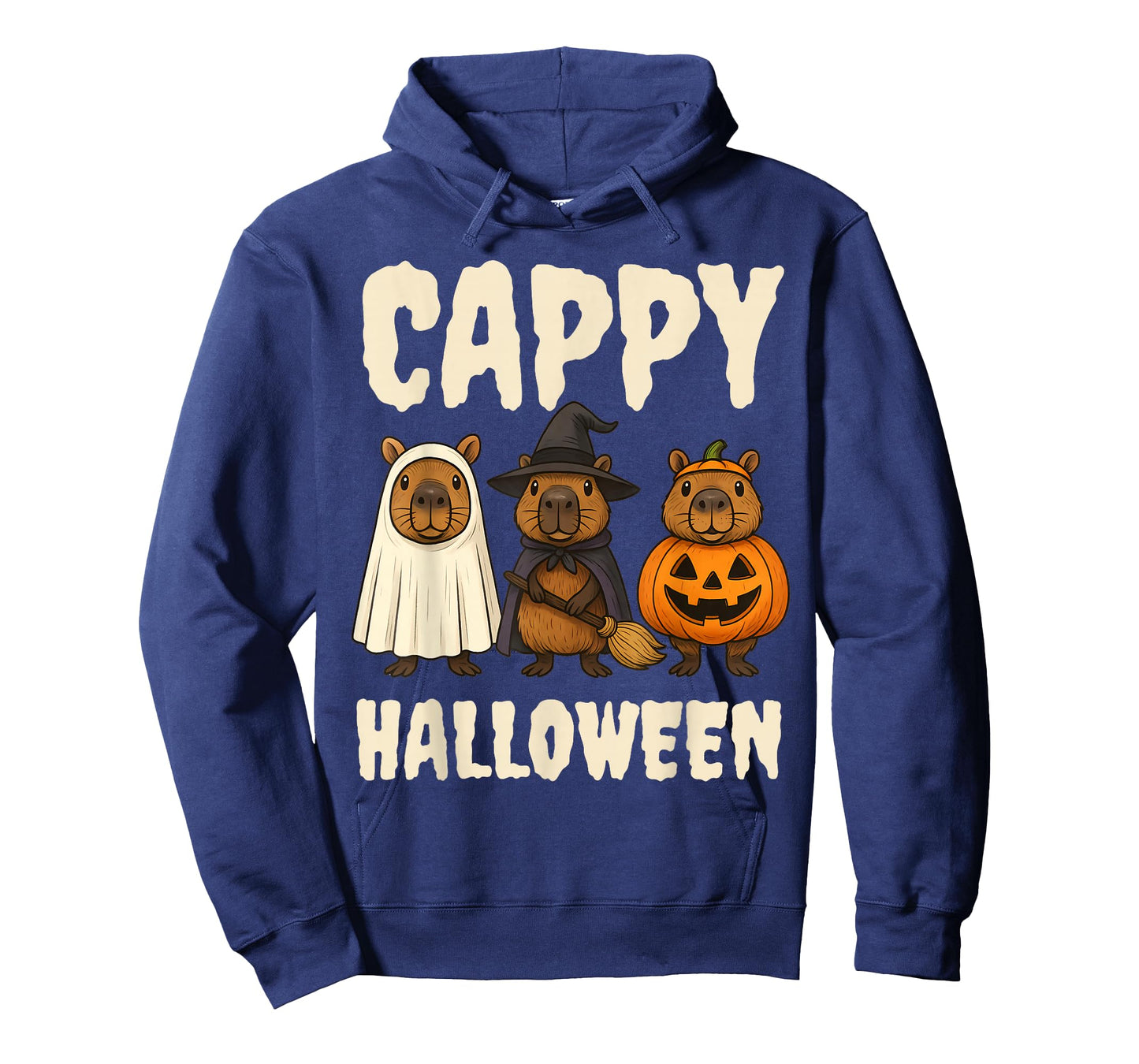 Cappy Halloween Funny Capybara Ghost Witch Pumpkin Spooky T-Shirt