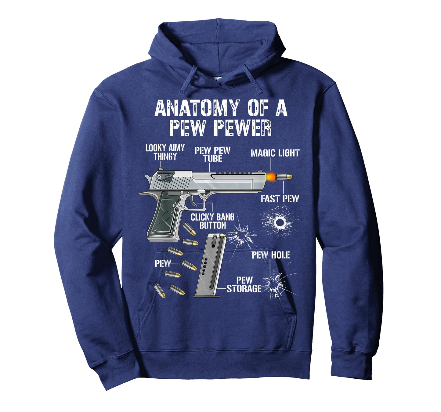 Anatomy of a Pew Pewer Funny Pistols 9 mm Sports Shooters T-Shirt
