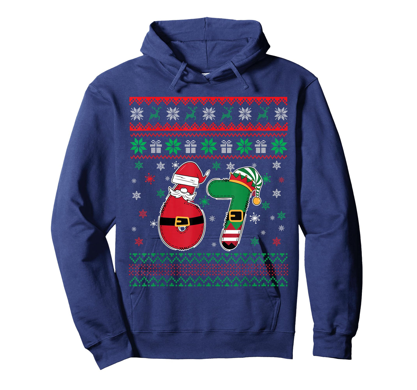 Funny 67 Six Seven Meme Couple Pajamas Matching Christmas T-Shirt
