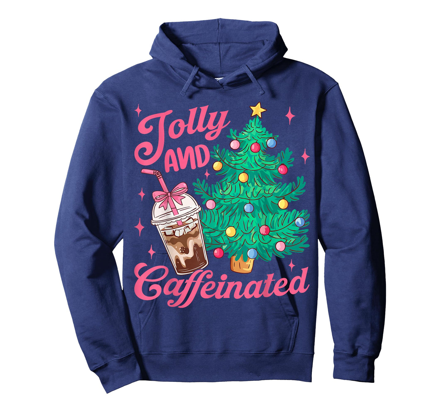 Jolly and Caffeinated Tis The Season Coffee Lover Christmas T-Shirt