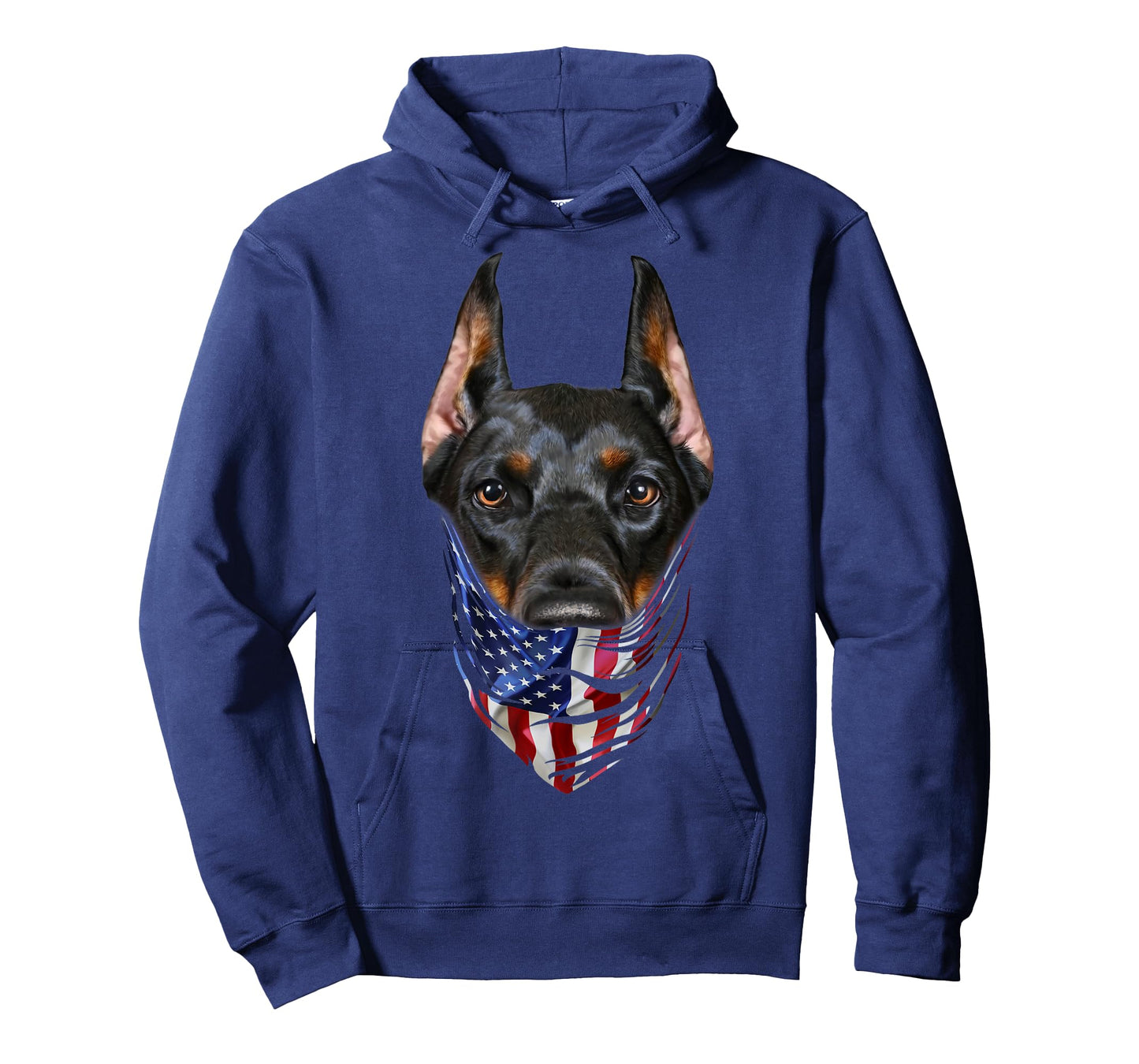 Patriotic Doberman in USA America Bandana, Dog T-Shirt