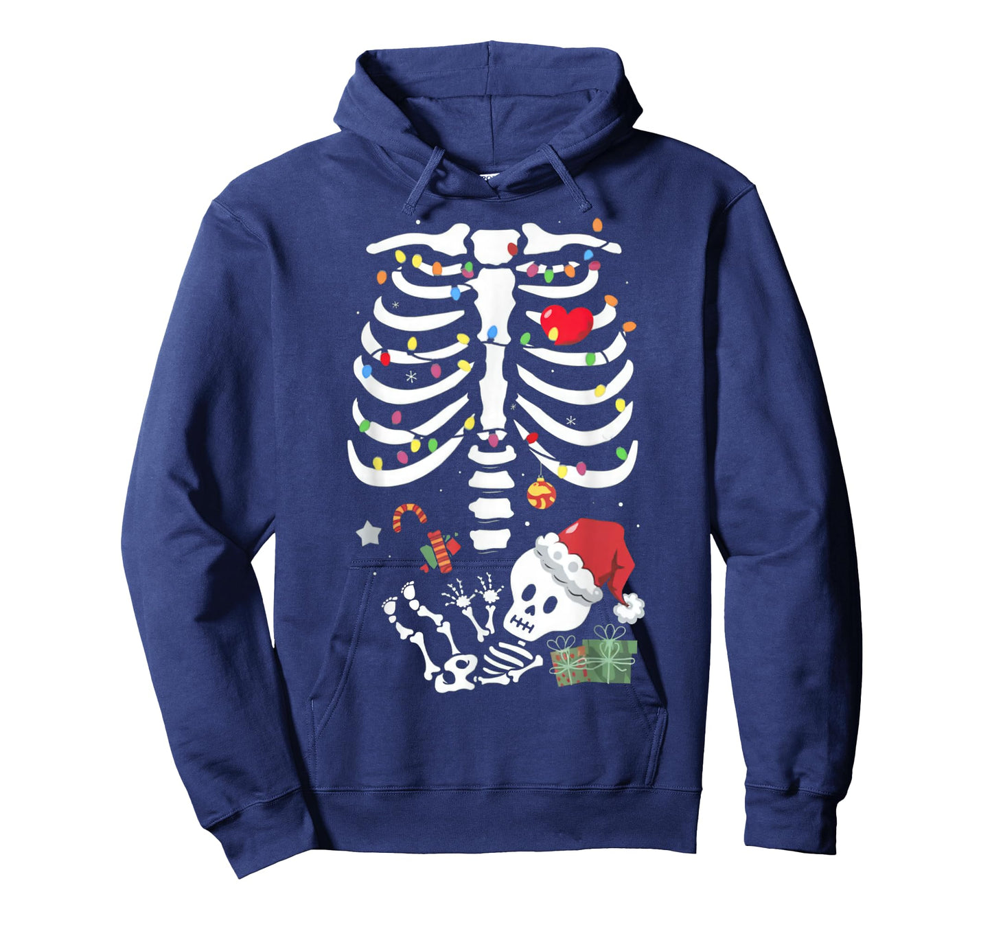 Cute Skeleton Baby Xmas Maternity Mom Pregnancy Christmas T-Shirt