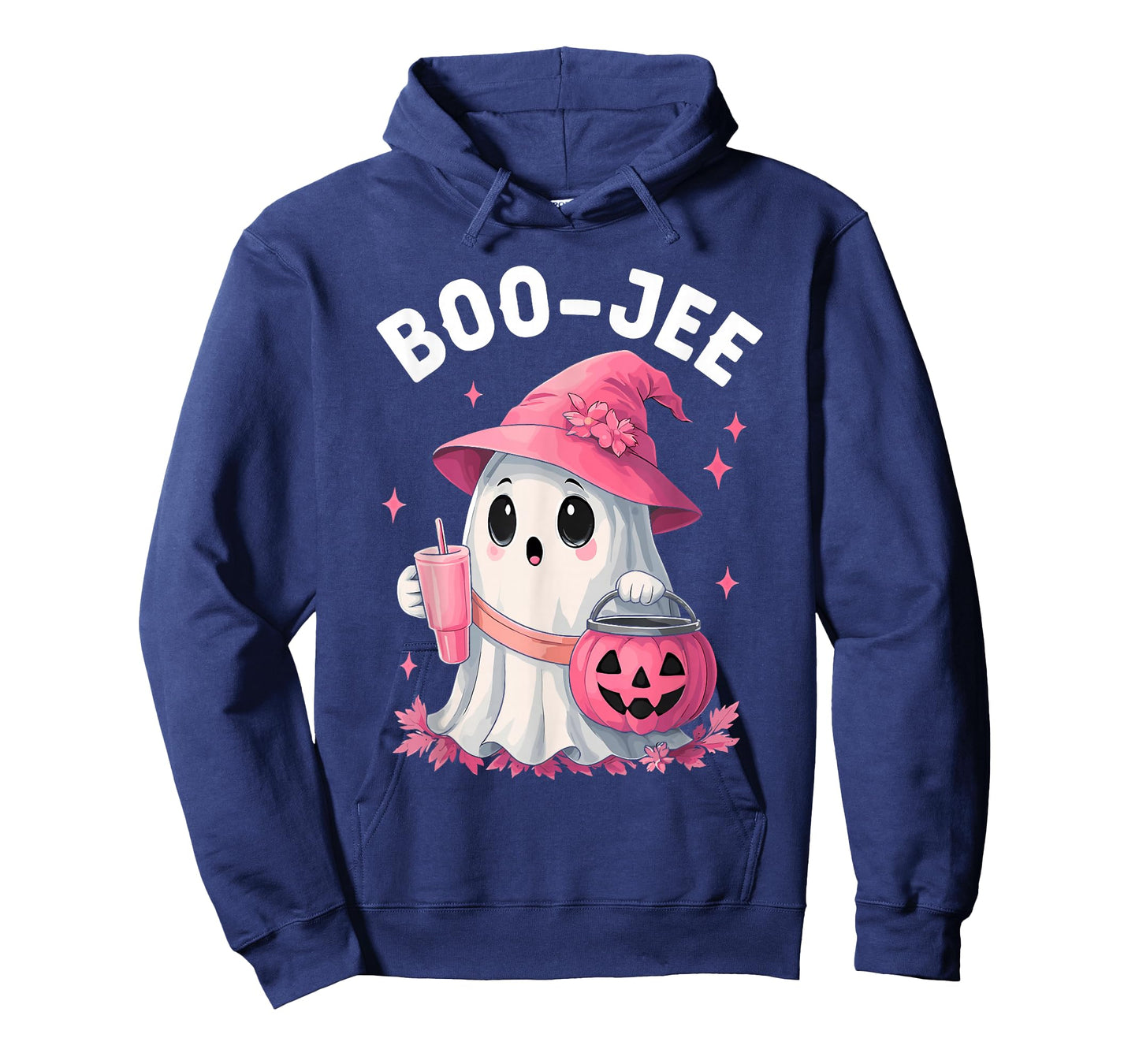 Boo JEE Boujee Pink Ghost Halloween October Vibes T-Shirt